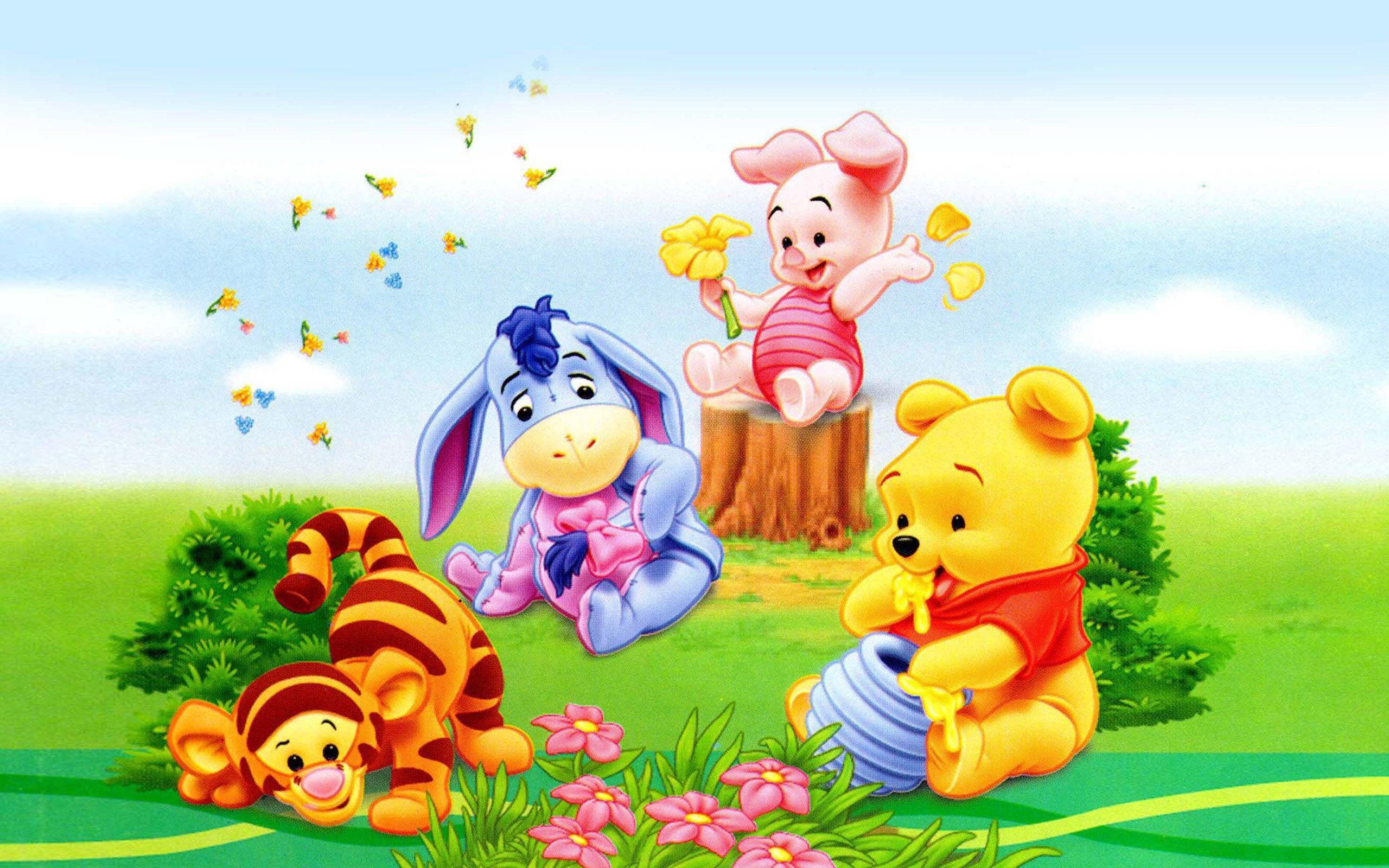 Tigger Piglet Eeyore And Winnie The Pooh Little Babies Cartoon Image