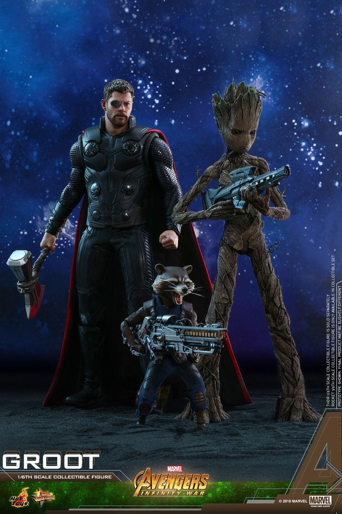 Teenage Groot and Rocket Hot Toys Revealed. Wallpaper. Marvel