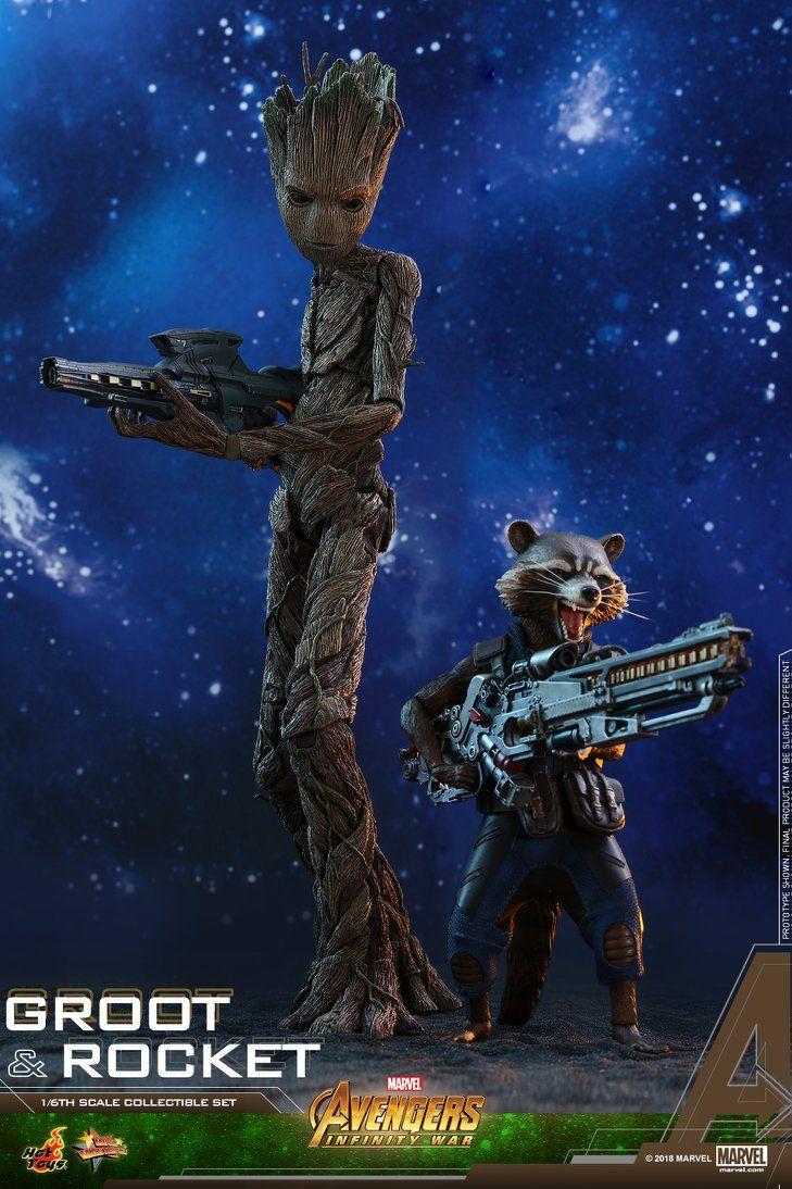 Hot Toys Reveals Their Teenage Groot and Rocket Raccoon From