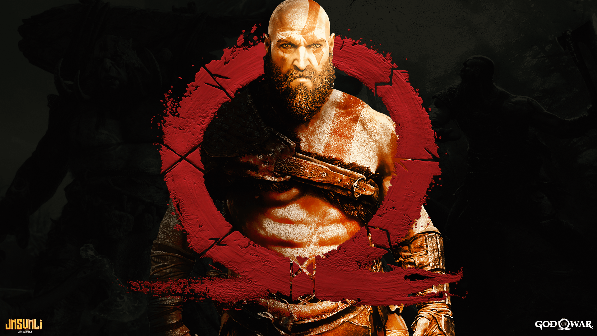 Download 1920x1080 God Of War Logo, Kratos Wallpaper