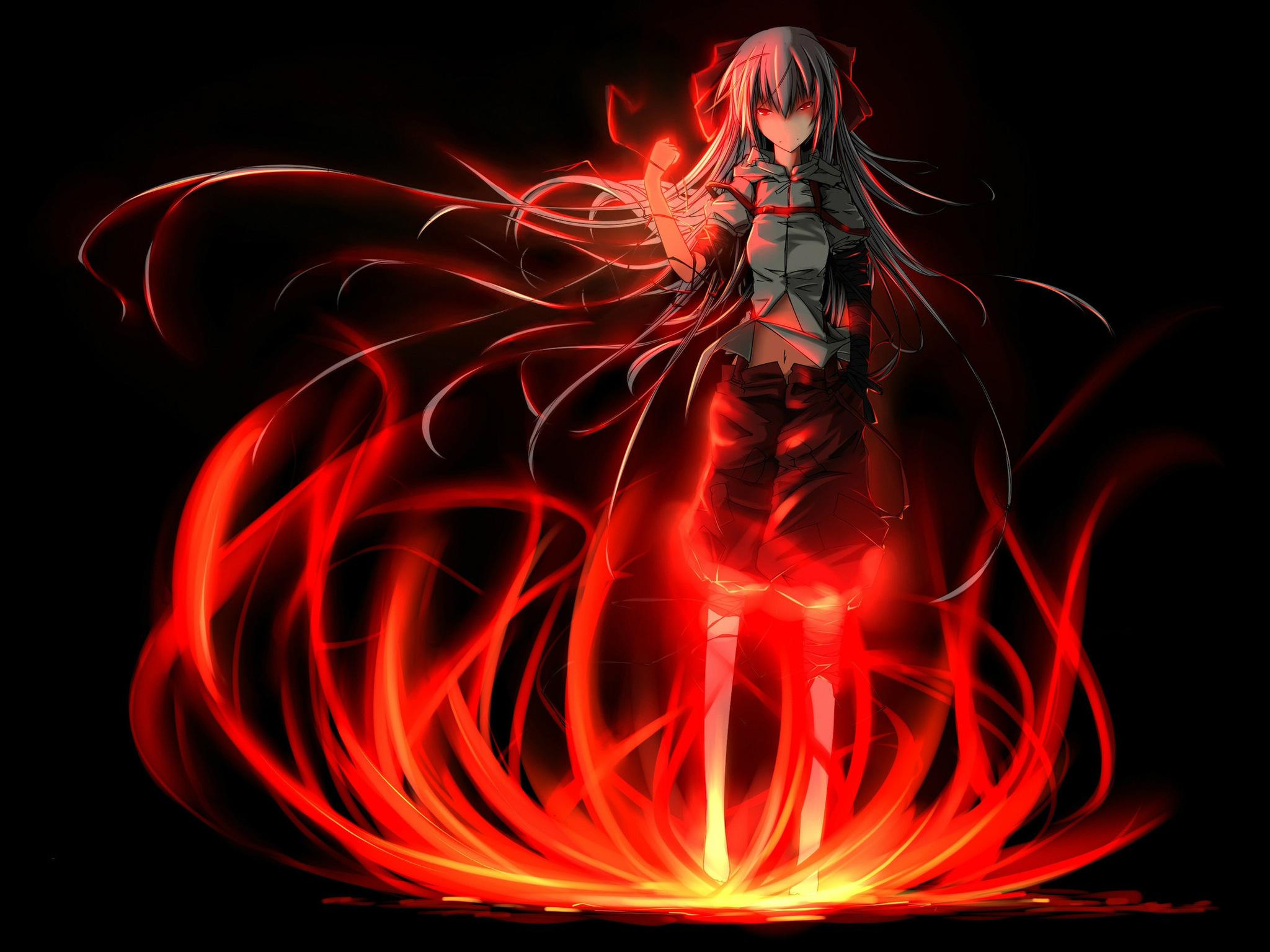 Sad Anime Wallpapers Girl On Fire 2048X1536. Wallpapers 3D For