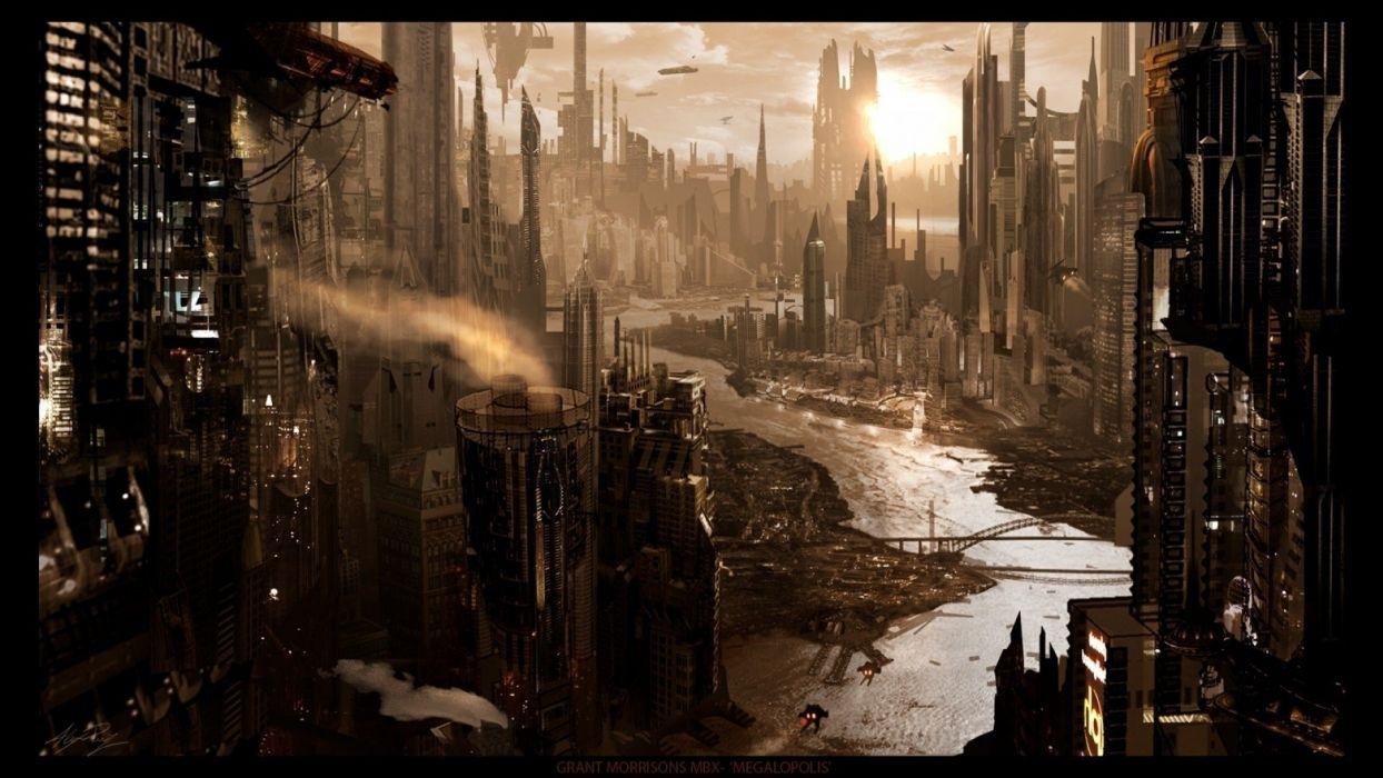 Fantasy ruins futuristic fantasy art digital art science fiction