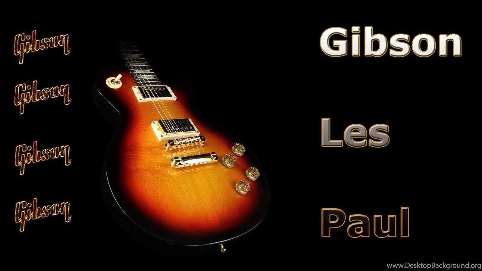 Gibson les Paul на черном фоне