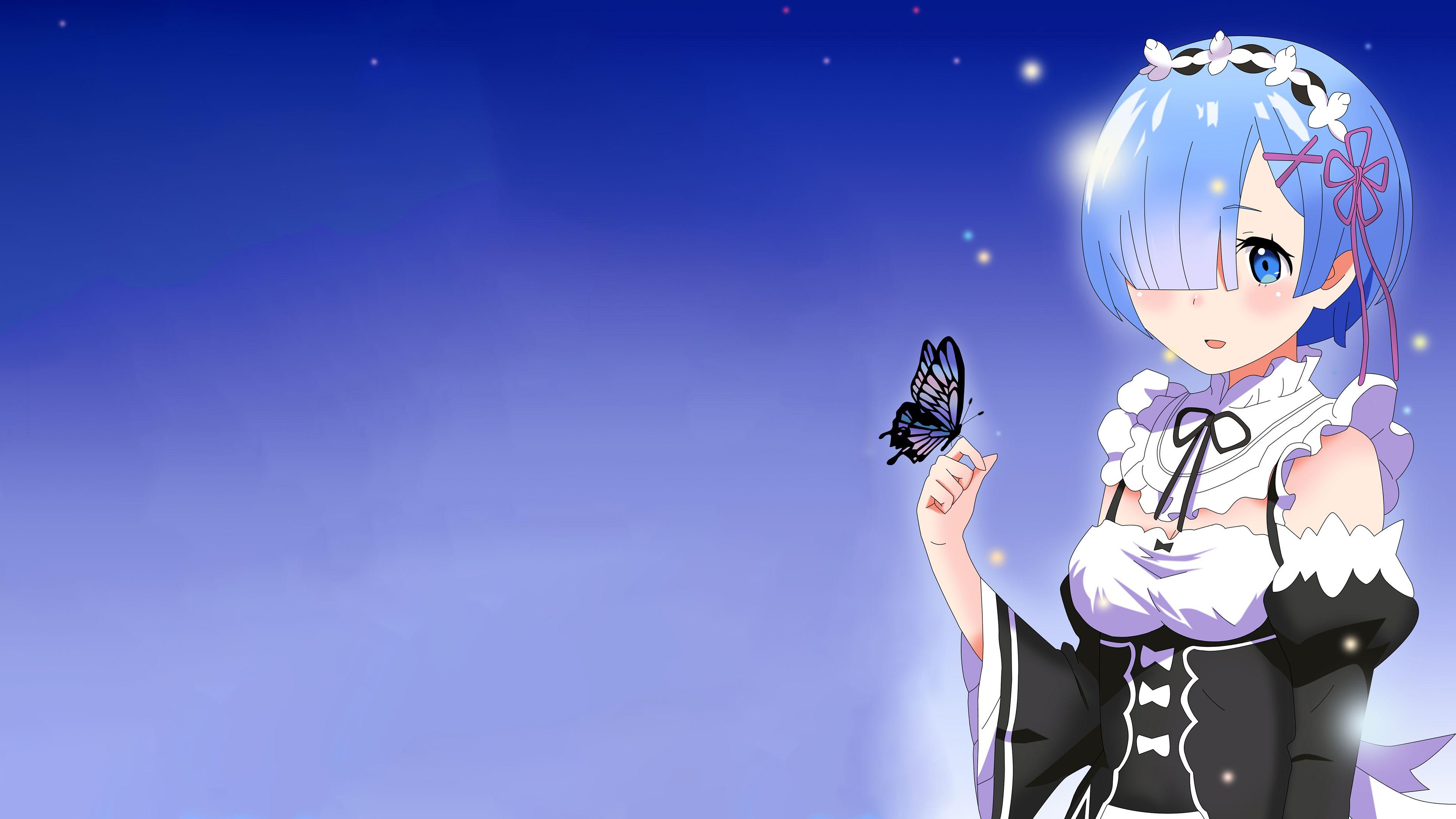 4K Ultra HD Rem (Re:ZERO) Wallpaper