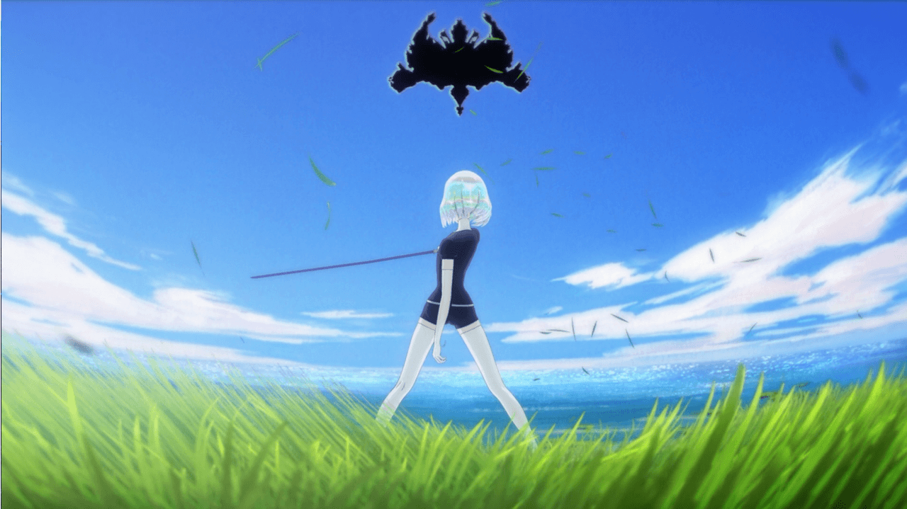 Diamond facing Moon People. Houseki No Kuni