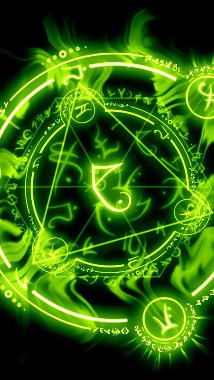 iPhone 6 Green Esoteric Symbols Wallpaper, Symbols Wallpaper