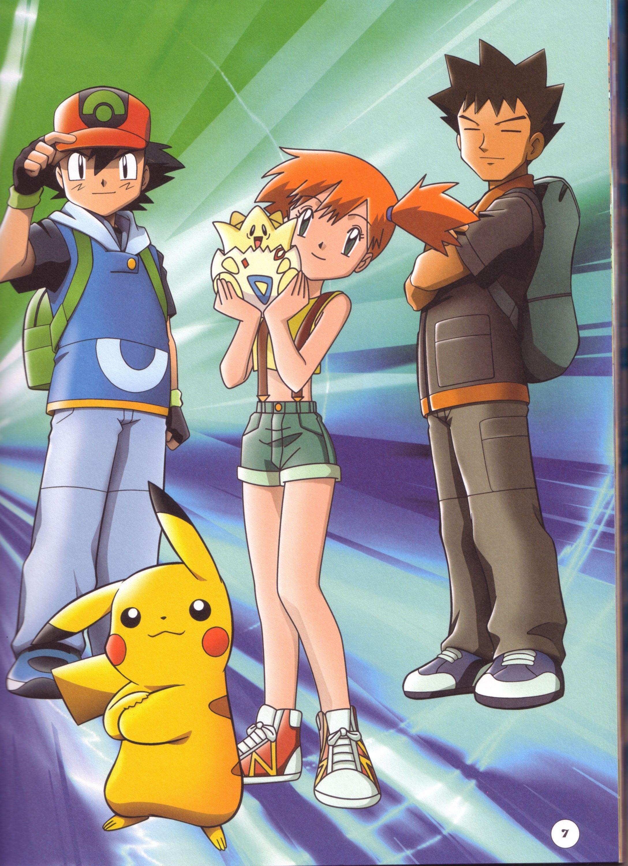 Pokémon, #Ash Ketchum, #Misty, #Pikachu, #Togepi. Wallpaper No