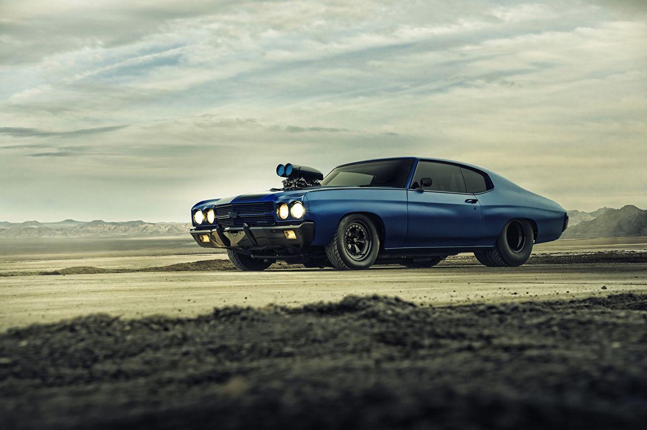 Picture Chevrolet Chevelle SS 1970 Supercharger Blue Sky Cars Side