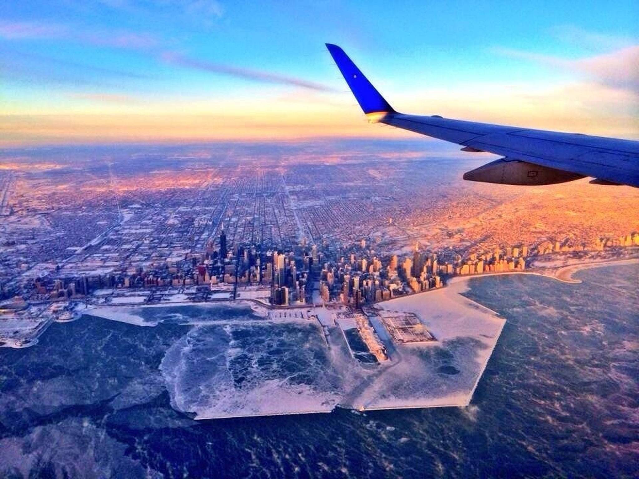 Frozen Chicago North American Polar Vortex