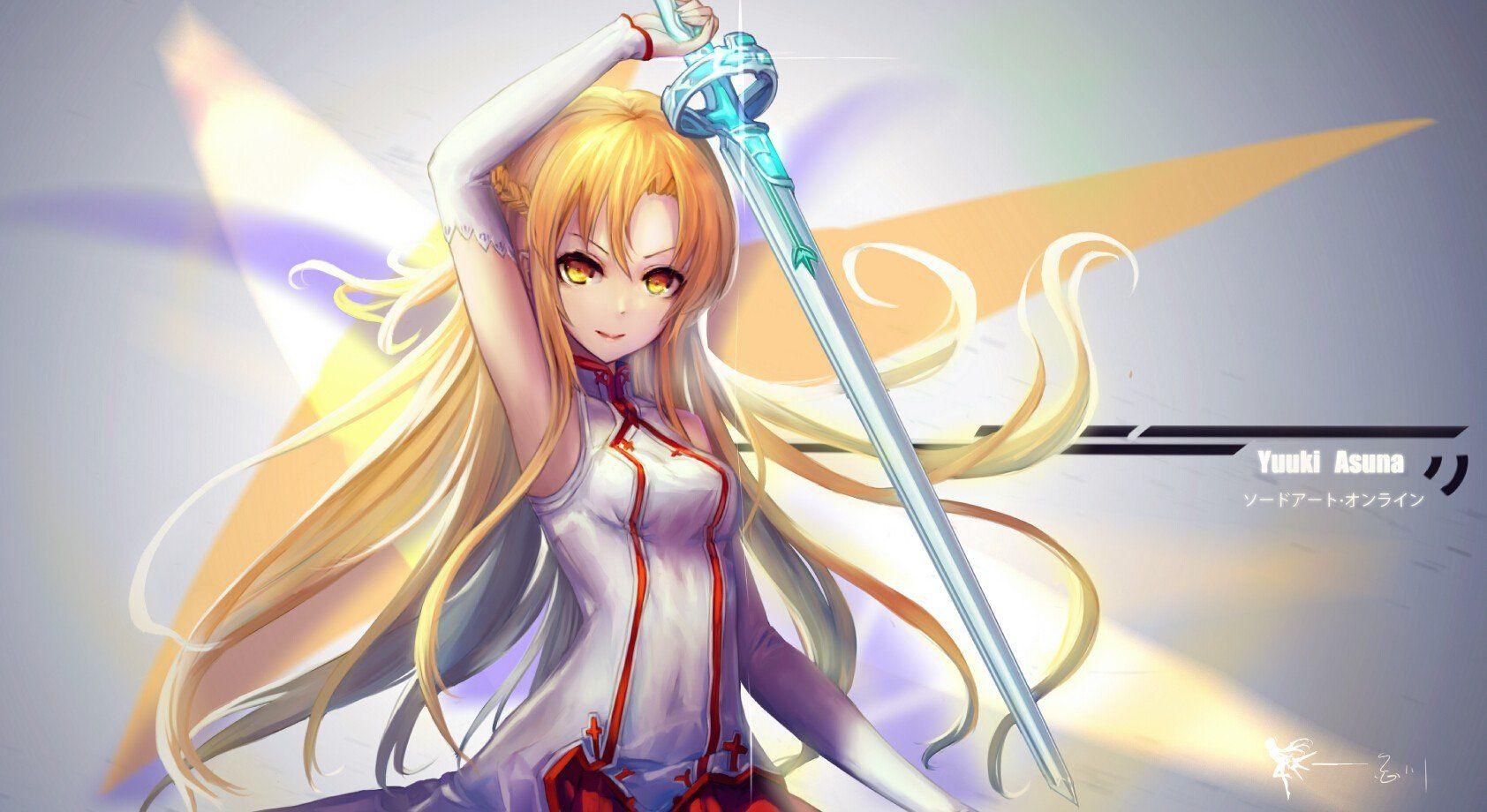 sword art online yuuki asuna wallpaper and background