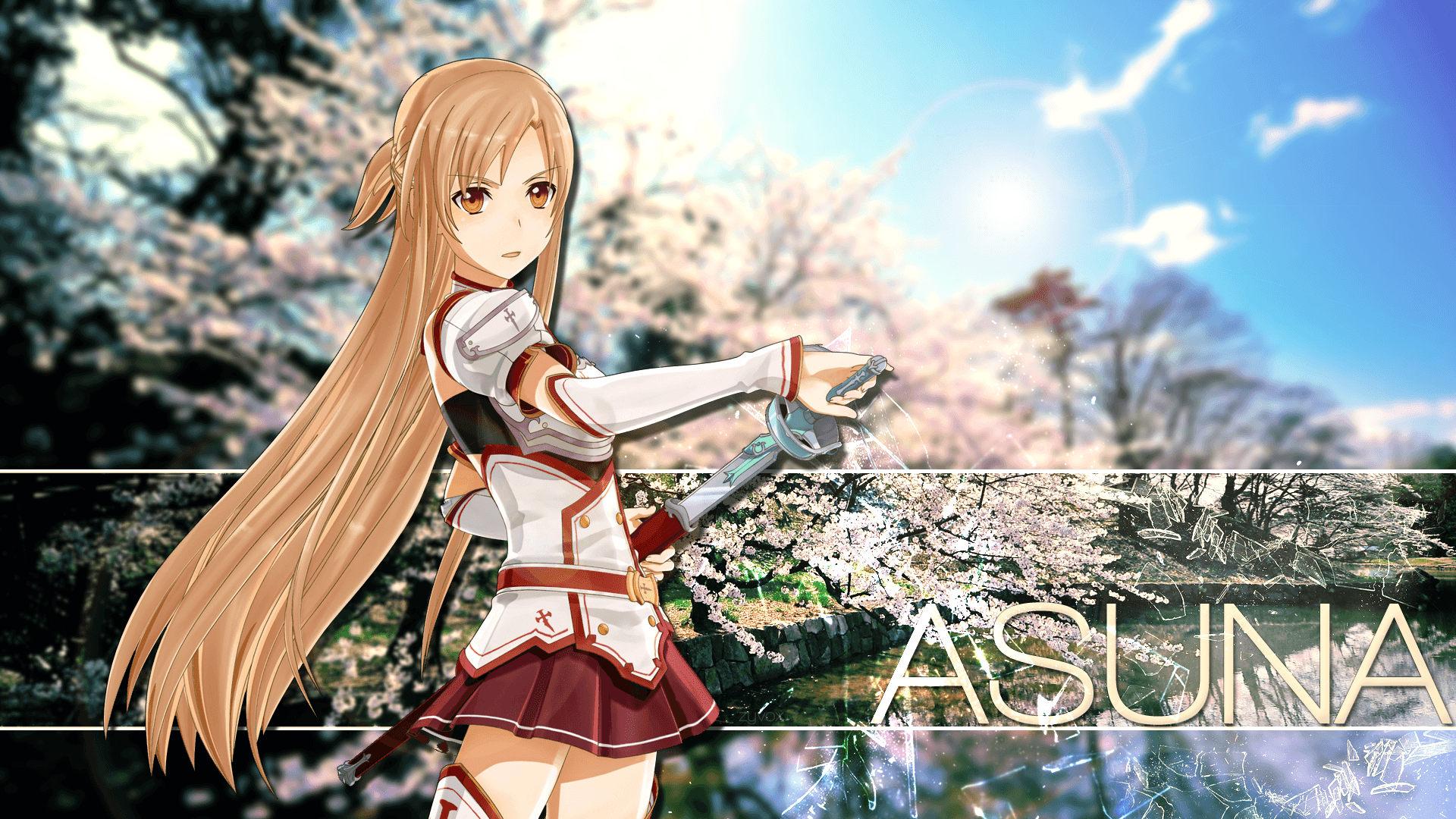 Wallpaper game, anime, asian, manga, animated film, japanese, Yuuki Asuna,  Sword Art Online for mobile and desktop, section сёнэн, resolution  1920x1080 - download