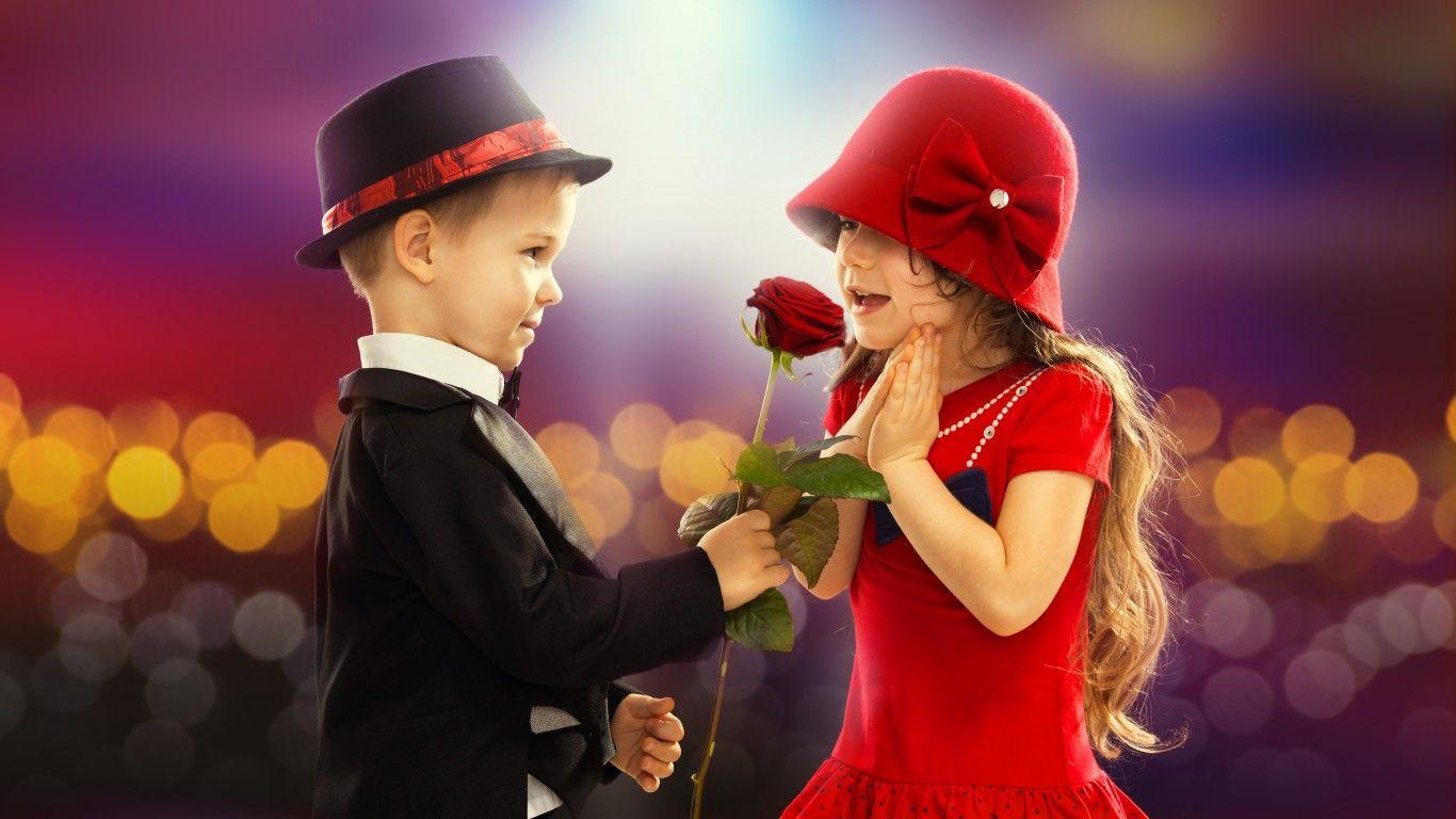 Download wallpaper valentine's day, love, couple, rose, boy, little girl, child, romance, mood resolution 136. Cute boy wallpaper, Cute love wallpaper, Cute love