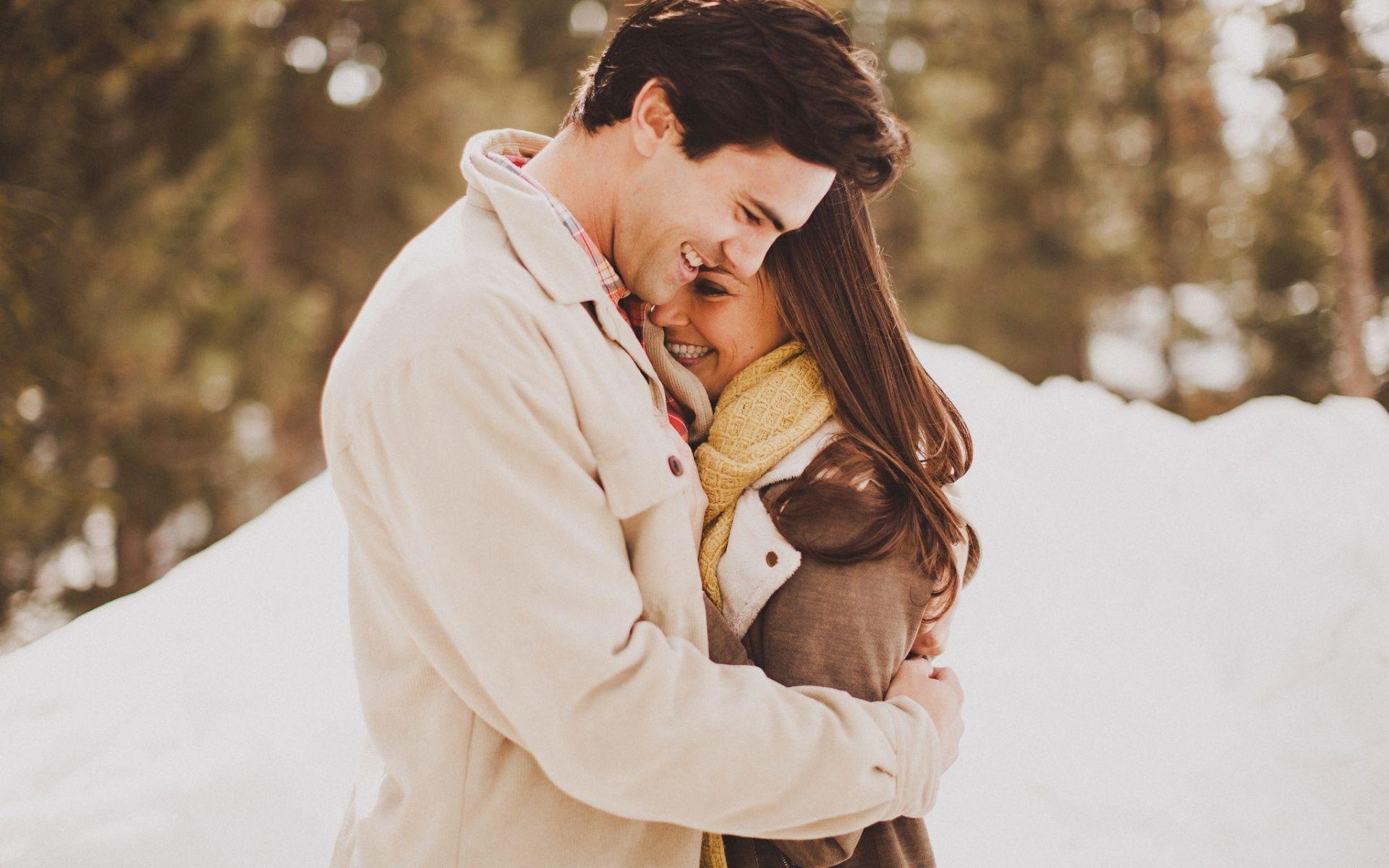 Boy Girl Smiles Love Joy wallpaper