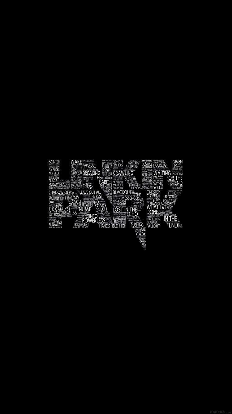 LINKIN PARK DARK LOGO MUSIC WALLPAPER HD IPHONE. Favorite Bands