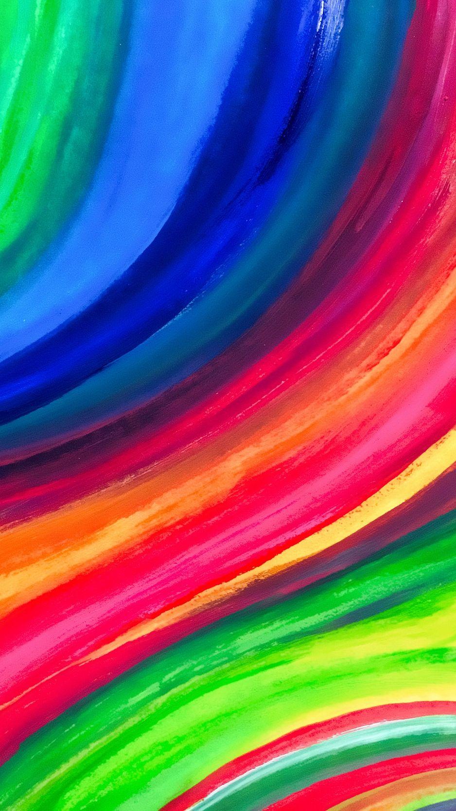 Download wallpaper 938x1668 iridescent, colorful, lines, stripes