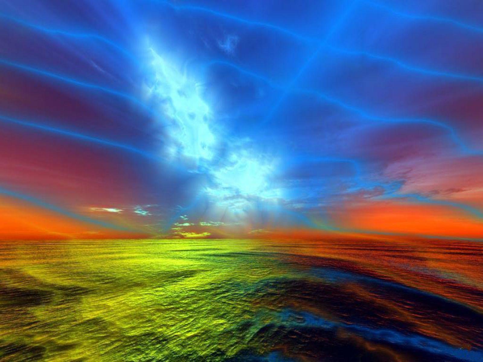 Iridescent Ocean Wallpaper and Background Imagex1200