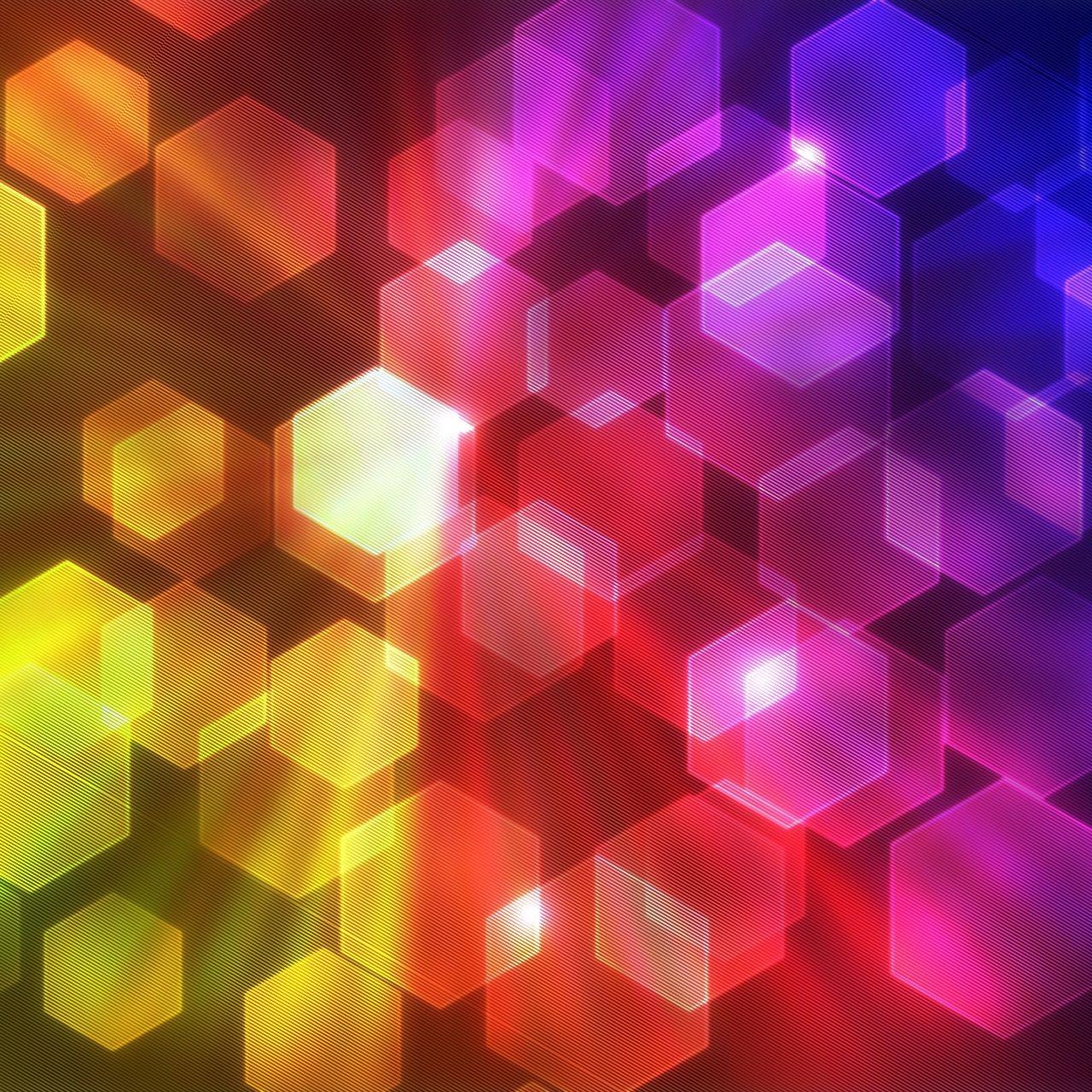 Download wallpaper 1280x1280 flashing, colorful, light, iridescent