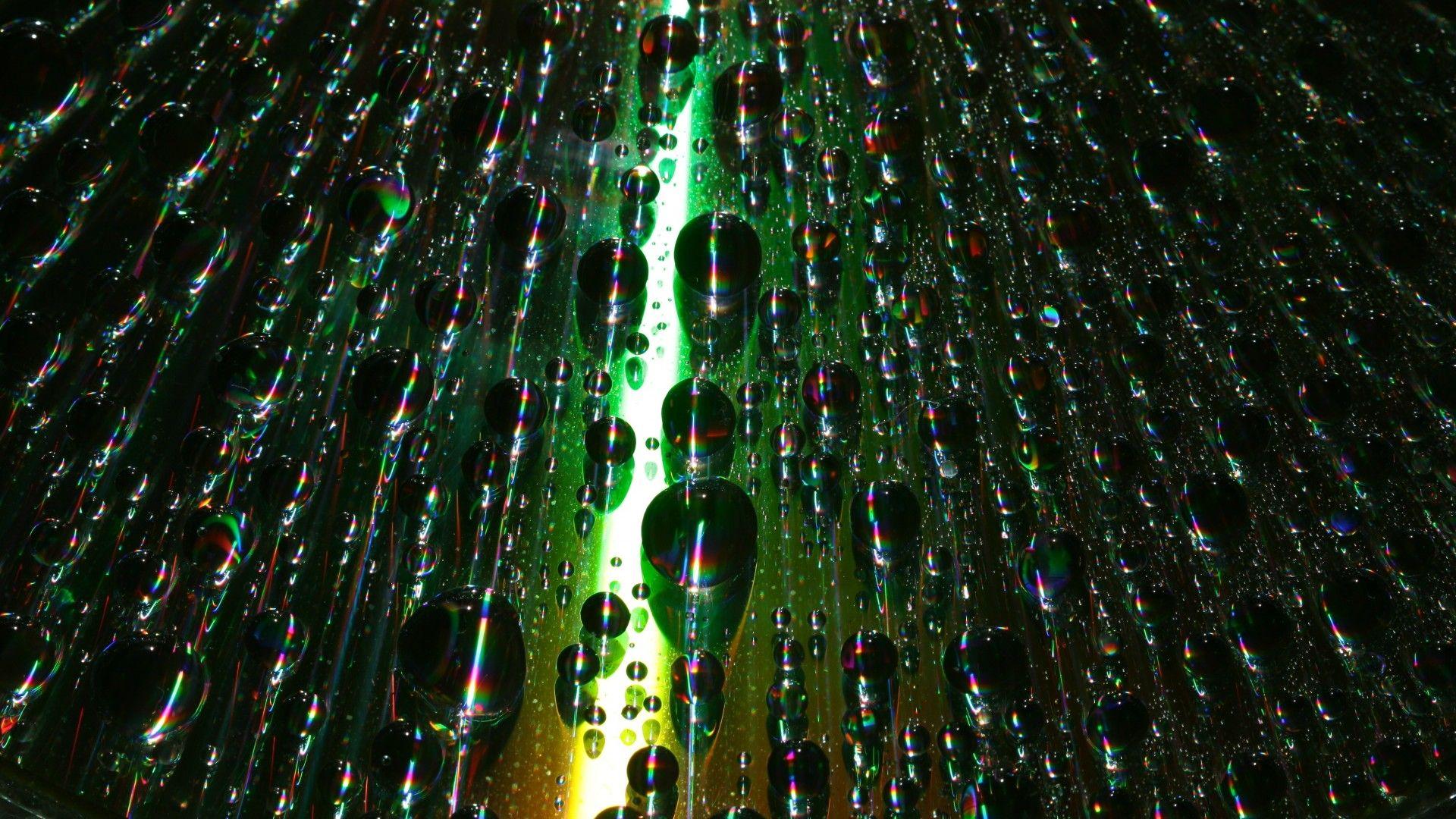 Download 1920x1080 Green Bubbles, Iridescent, Light, Gate Wallpaper
