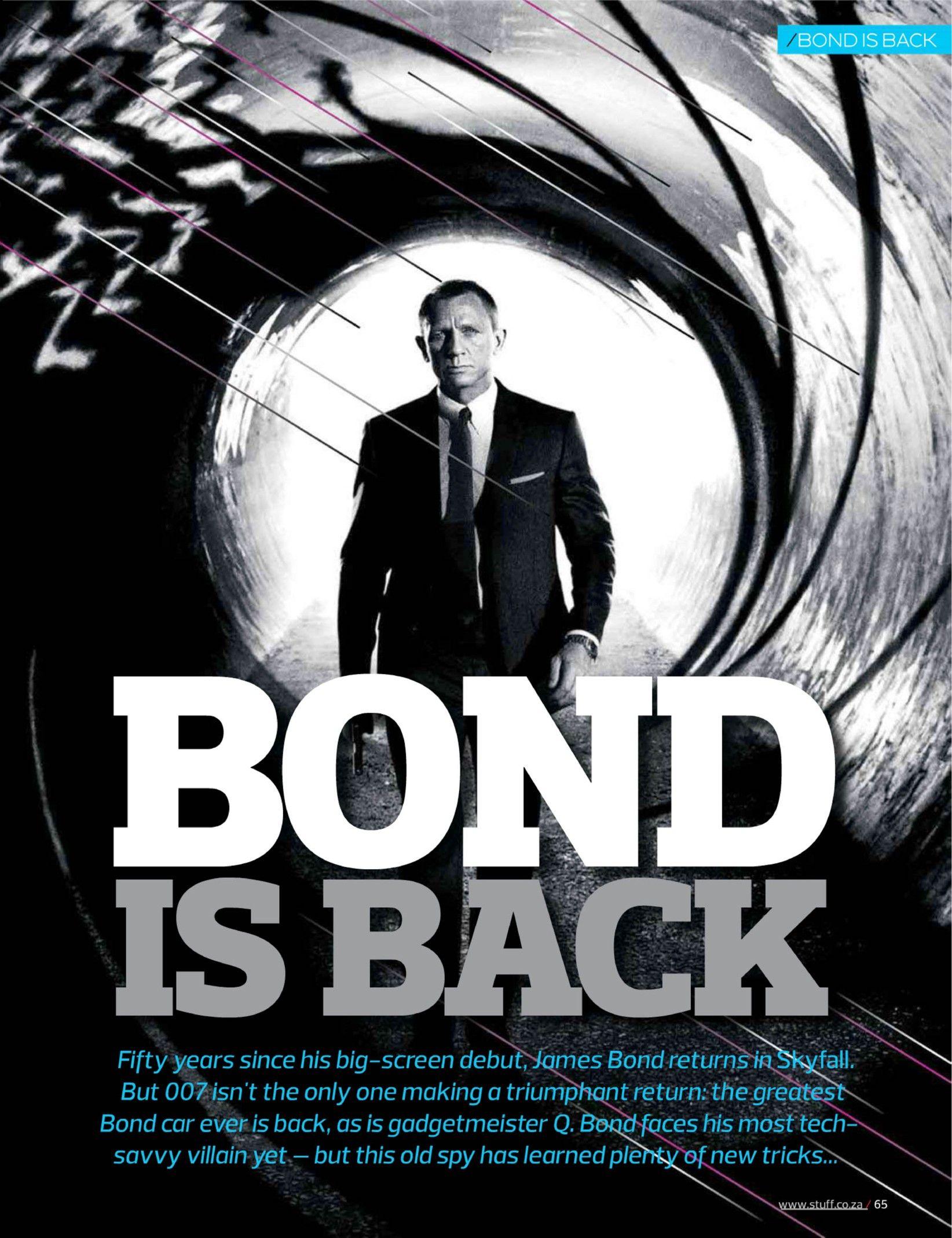 The James Bond 007 Dossier. Stuff Magazine James Bond Skyfall Cover