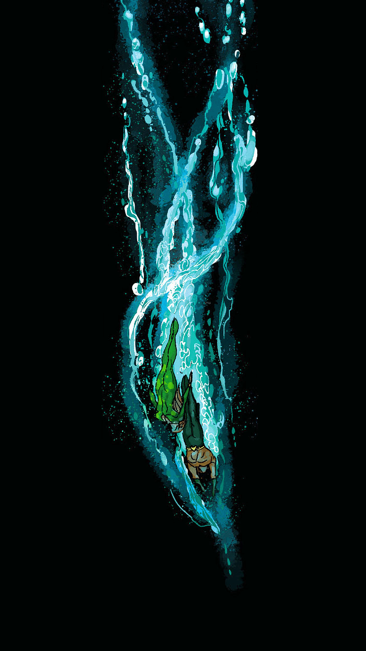 I made a simple Aquaman and Mera phone wallpaper from one