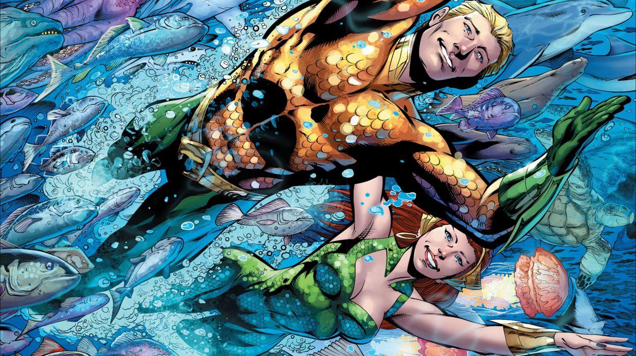 Aquaman and Mera wallpaperx1440