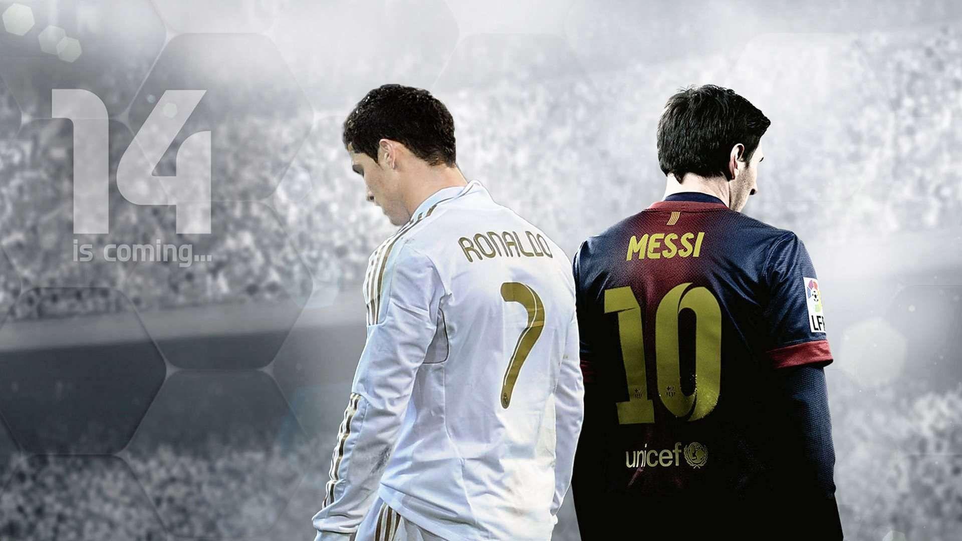 Ronaldo Vs Messi Wallpaper High Definition #StP. Awesomeness. FIFA
