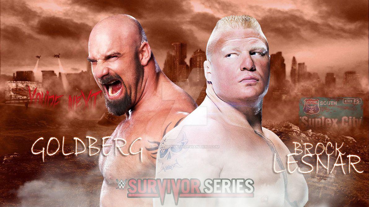 Goldberg vs. Brock Lesnar WWE SS 2016 Wallpaper