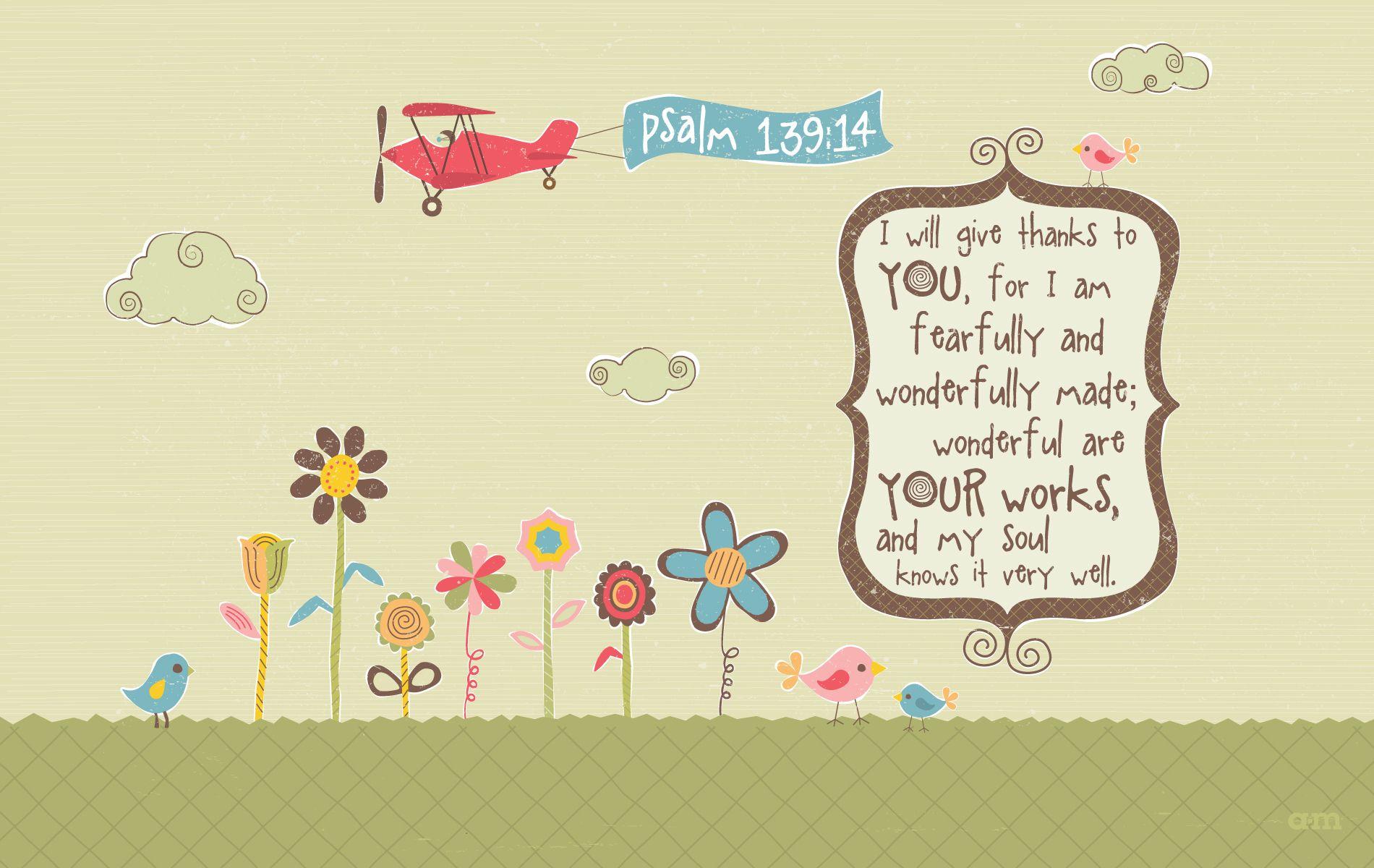 Psalm 139:14 Works Wallpaper