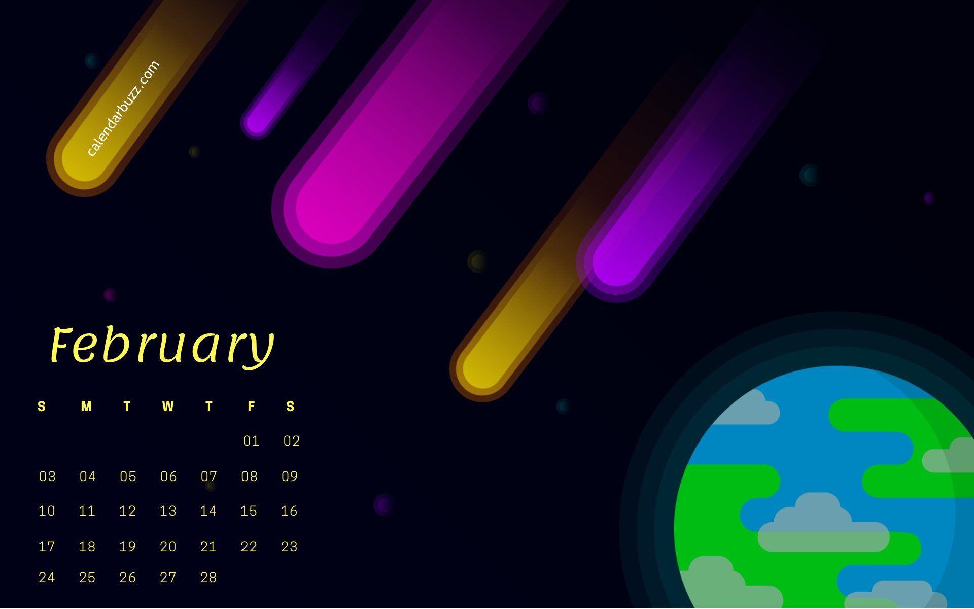Free February 2019 Calendar Wallpaper Download