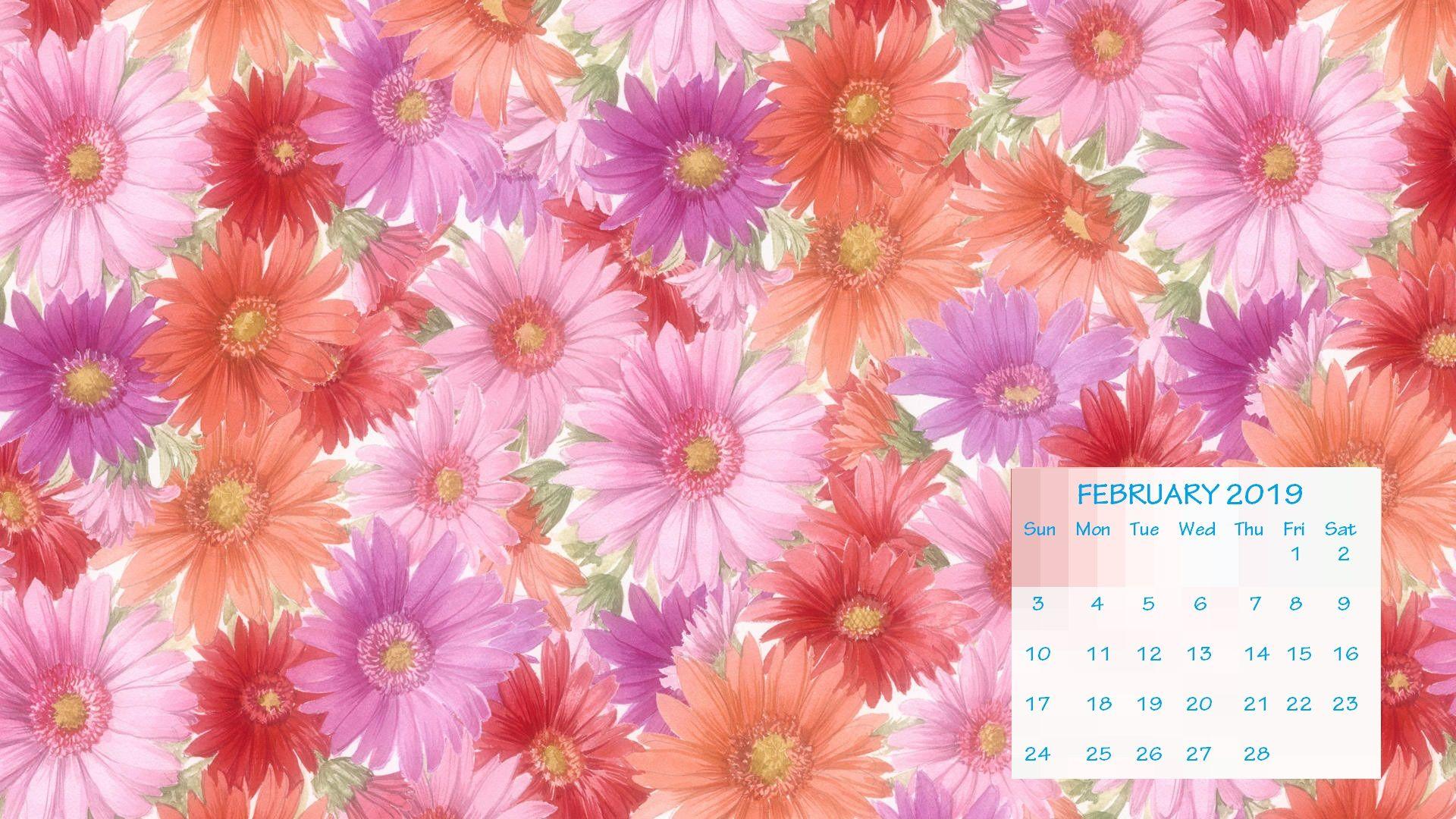 Monthly 2019 HD Calendar Wallpaper