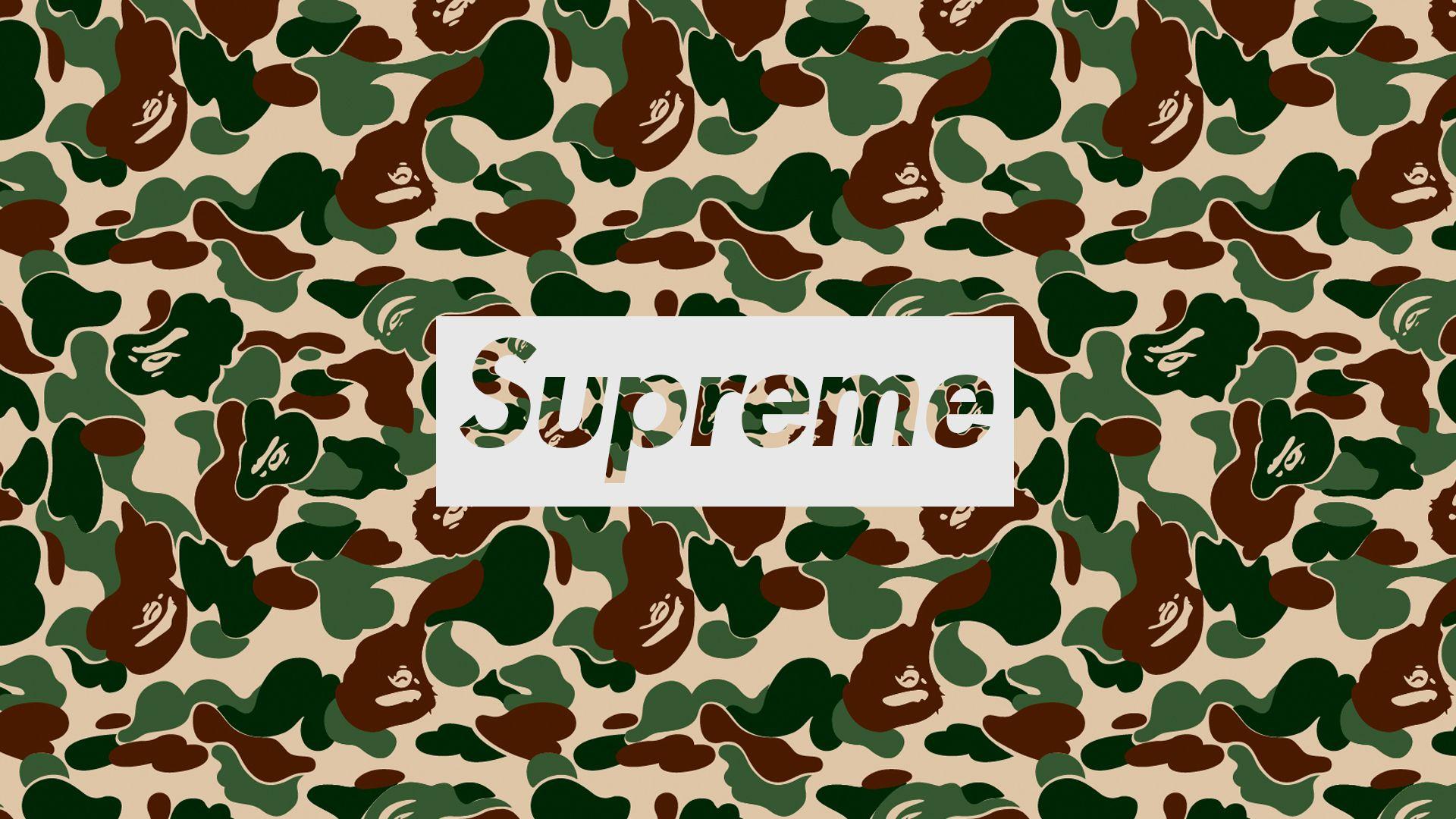 Supreme X BAPE Wallpaper Free Supreme X BAPE Background