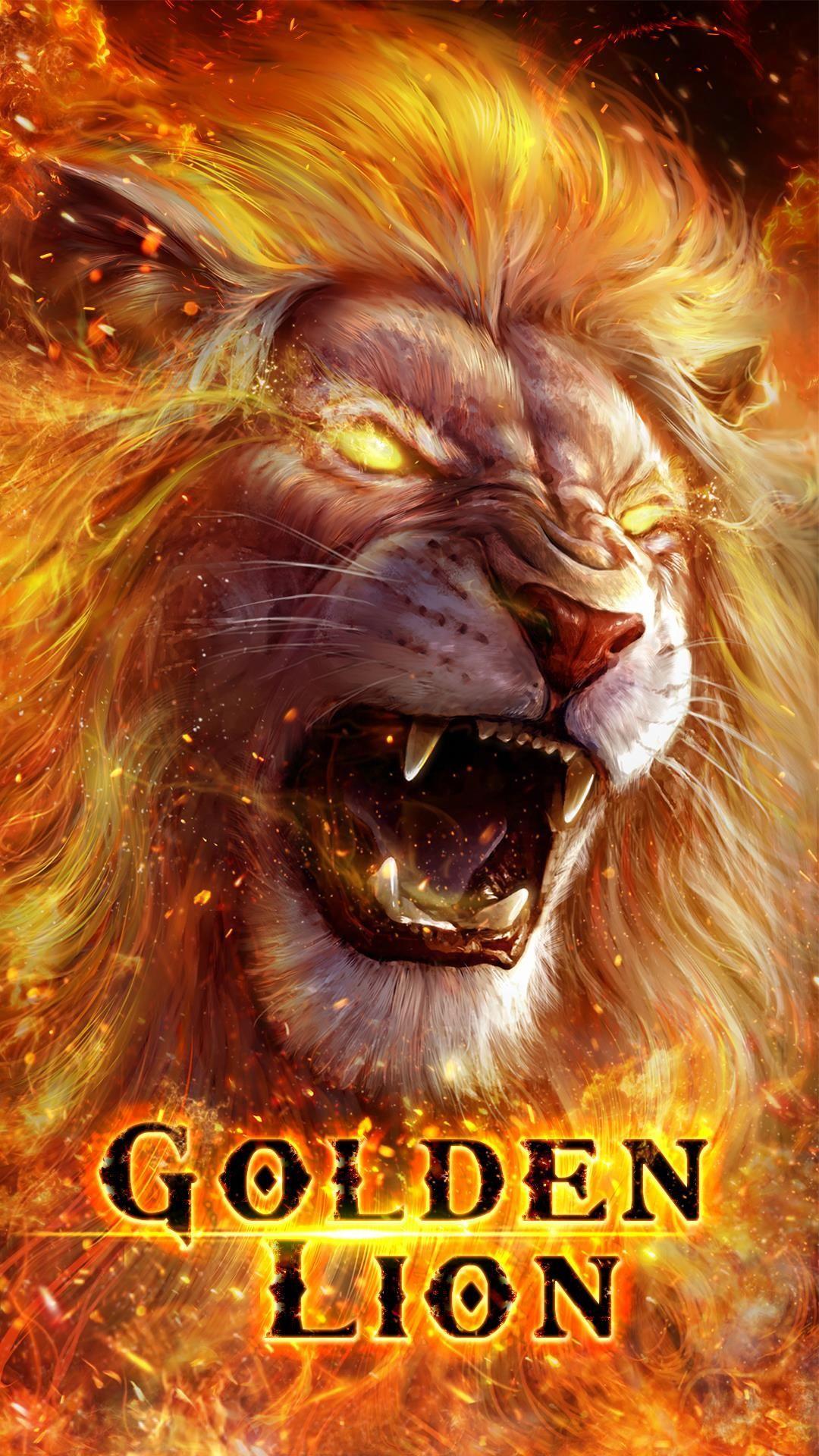 Golden lion live wallpaper!. Android live wallpaper from Ahatheme