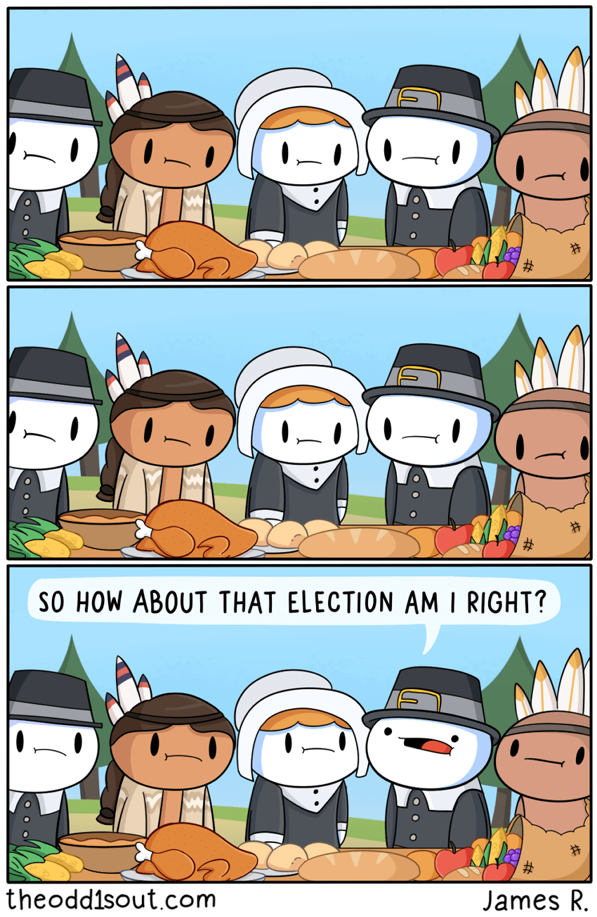 The First Thanksgiving. TheOdd1'sOut. Funny, Theodd1sout comics