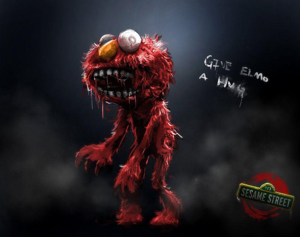 Zombie Sesame Street: Elmo Zombie by Delun