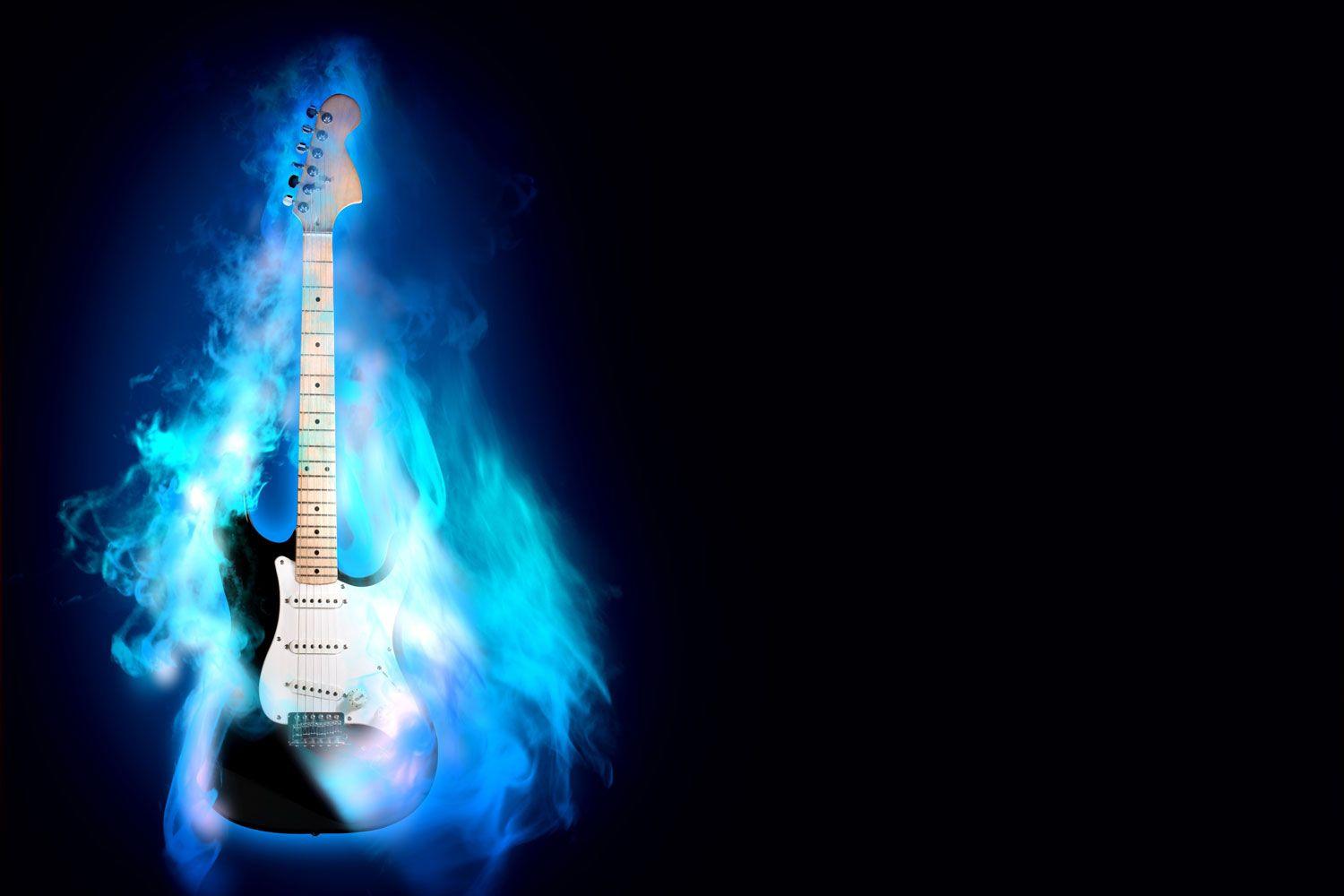 Fire Ice Guitar Wallpaper