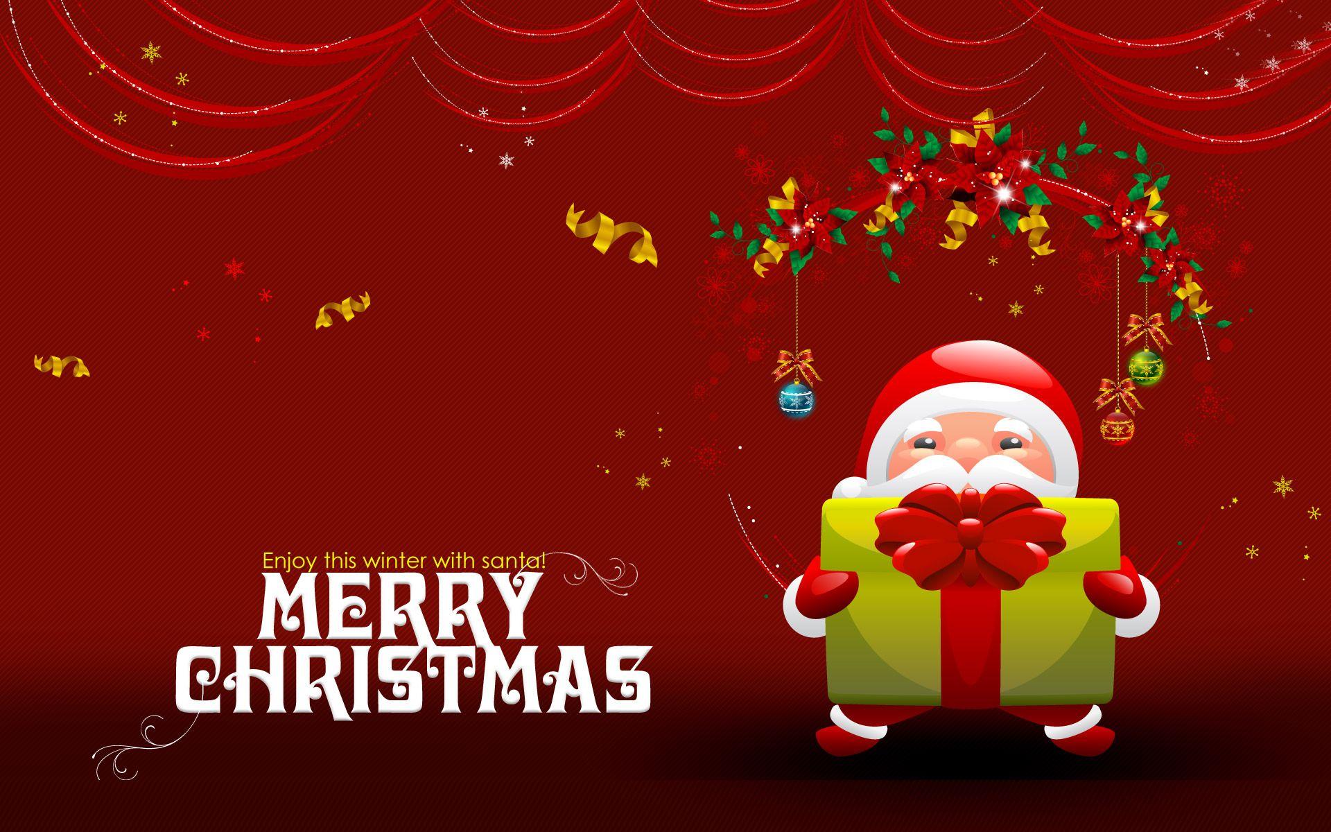 Merry Christmas Wallpaper Red Free Download