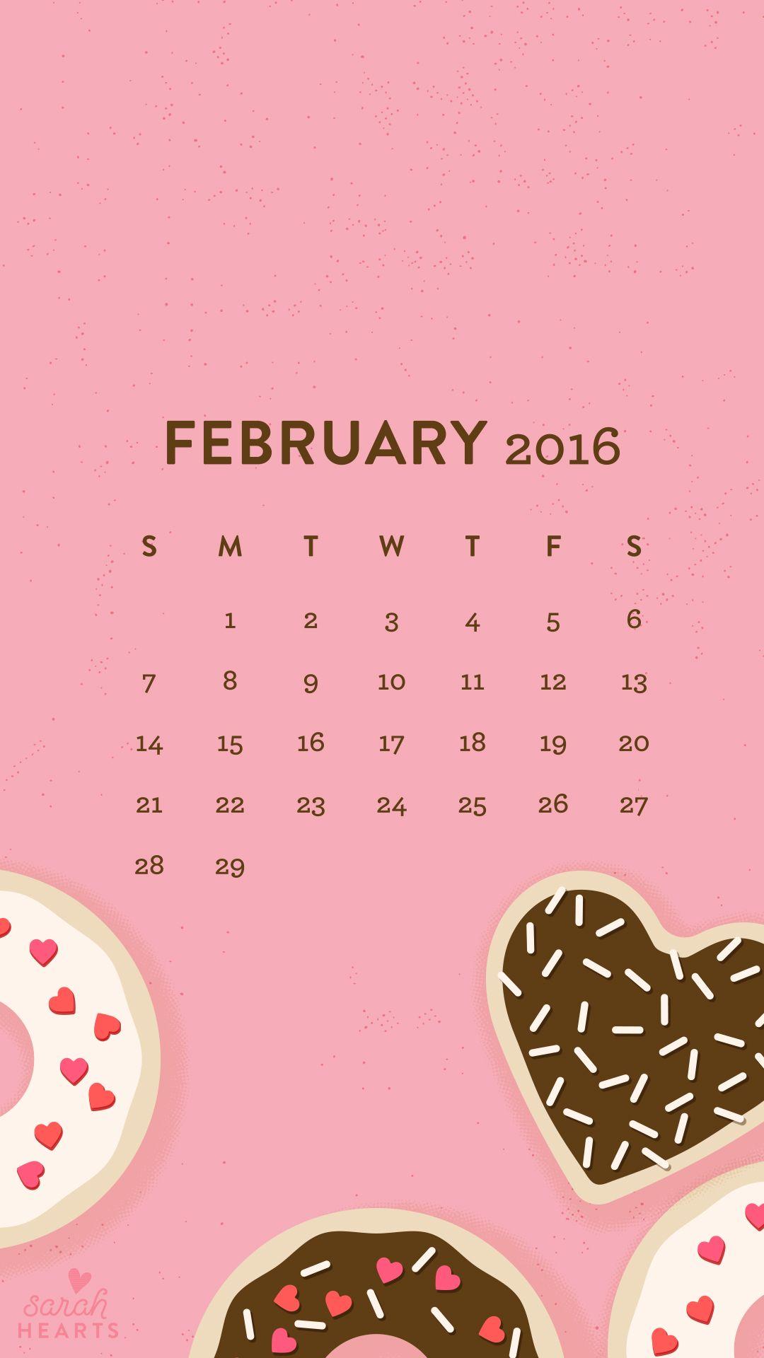 February 2016 Calendar Wallpaper