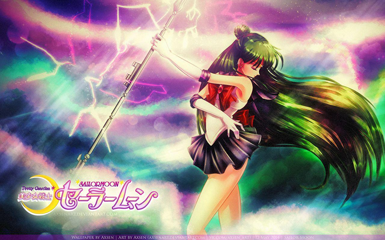 Wallpaper Sailor Moon Magic Mage Staff Setsuna Meiou, Sailor Pluto