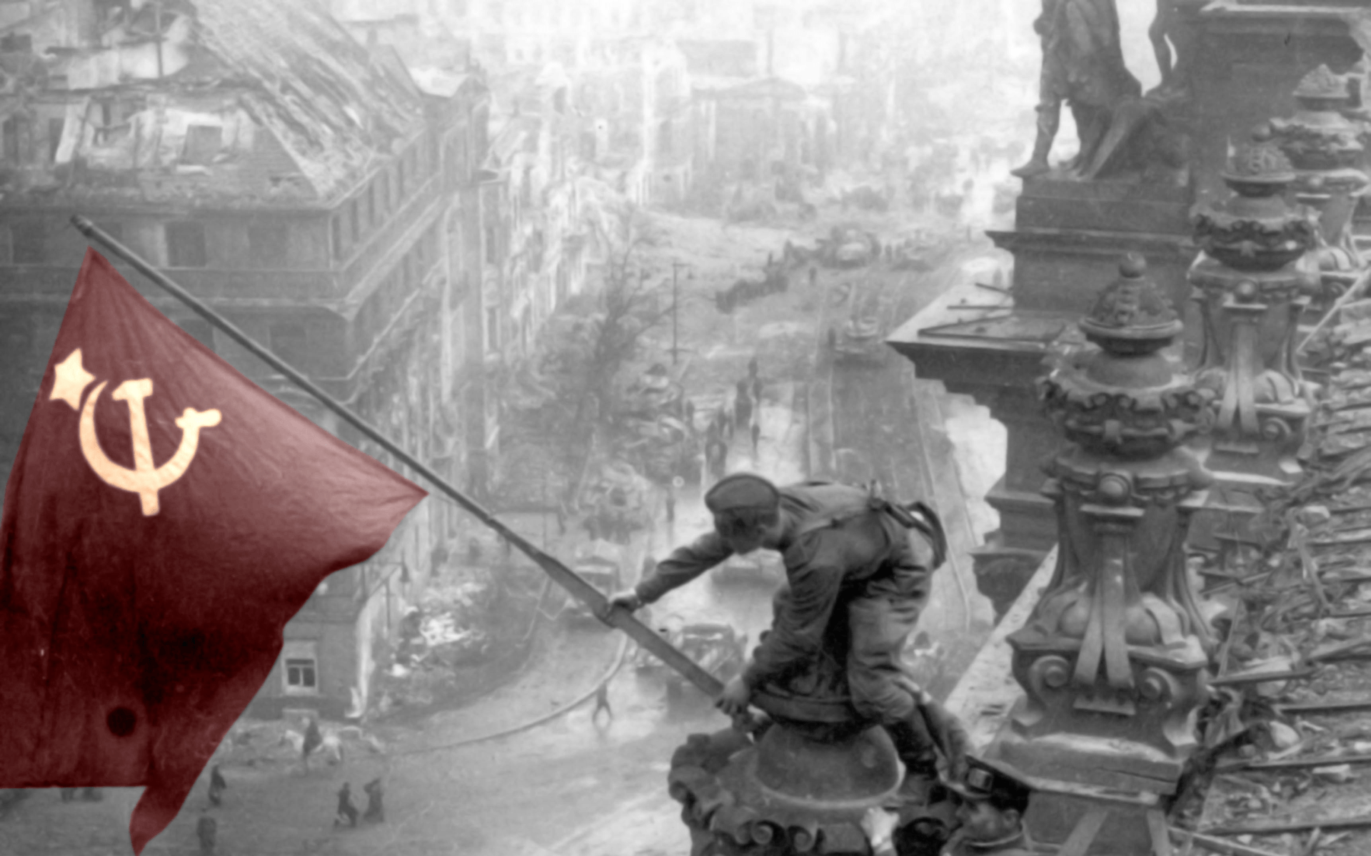 Berlin Russian Flags Selective Coloring Ussr War World War Ii PIC