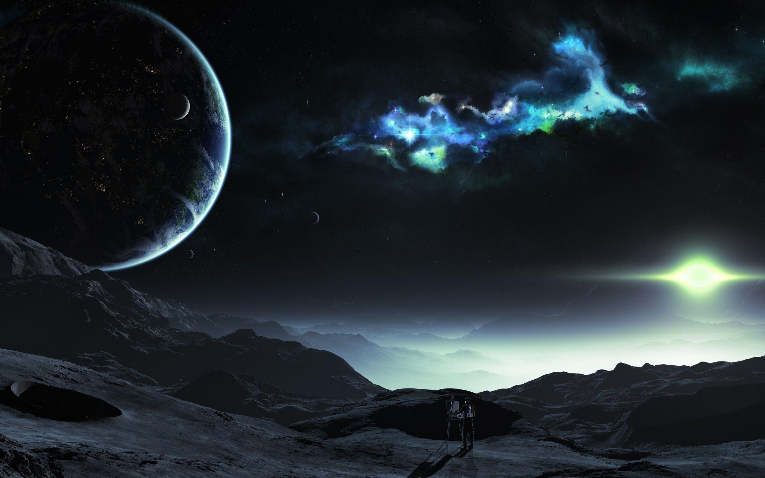 songs futuristic fantasy art space planet wallpaper and background