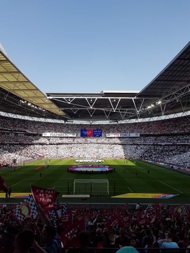 Wembley Stadium, section row seat 319 Villa vs