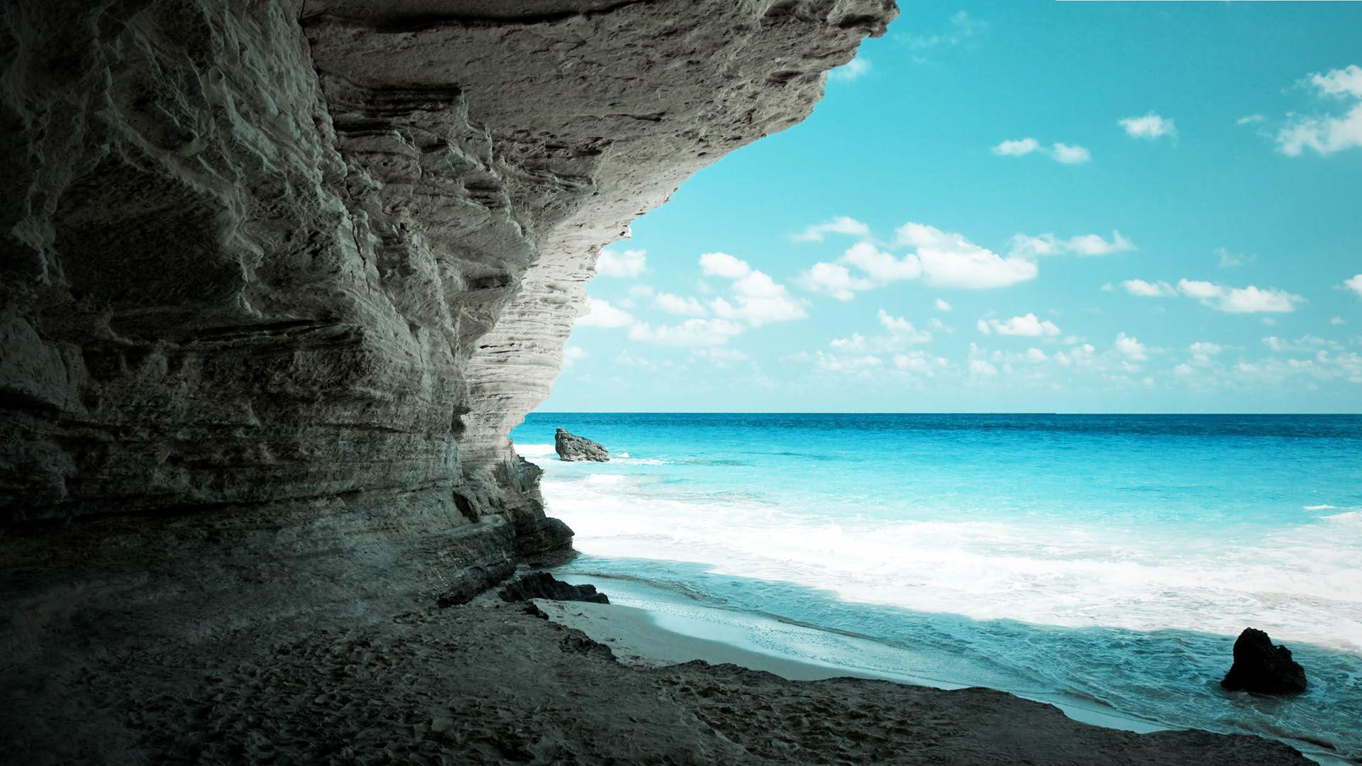 Amazing cave on the beach