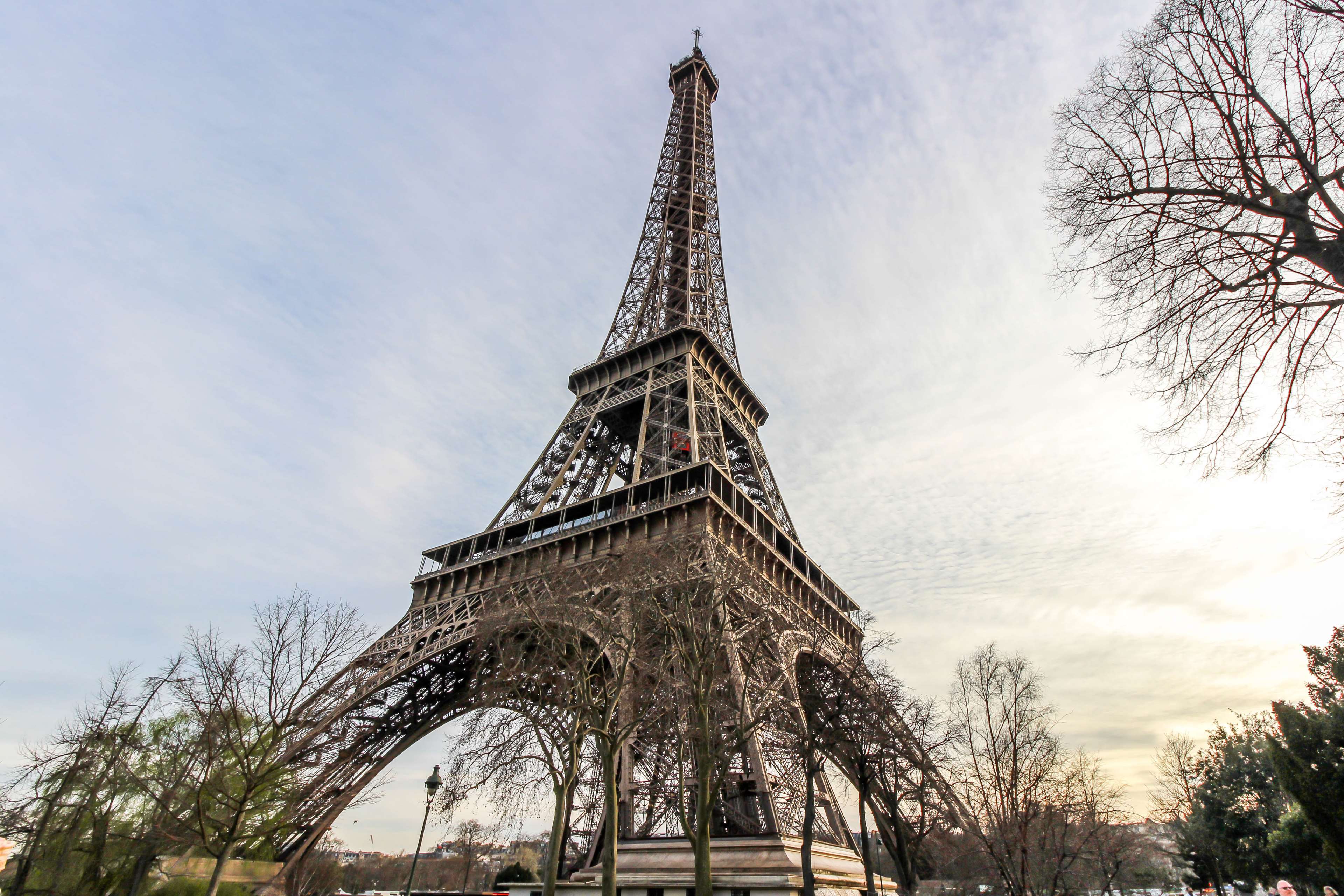 afternoon, city, eiffel tower, paris, spring 4k wallpaper and background
