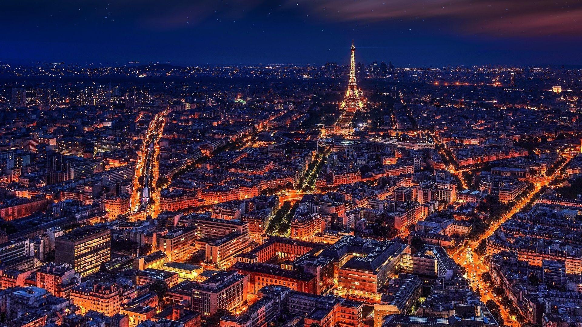 Paris France Eiffel Tower Night Laptop Full HD 1080P HD 4k