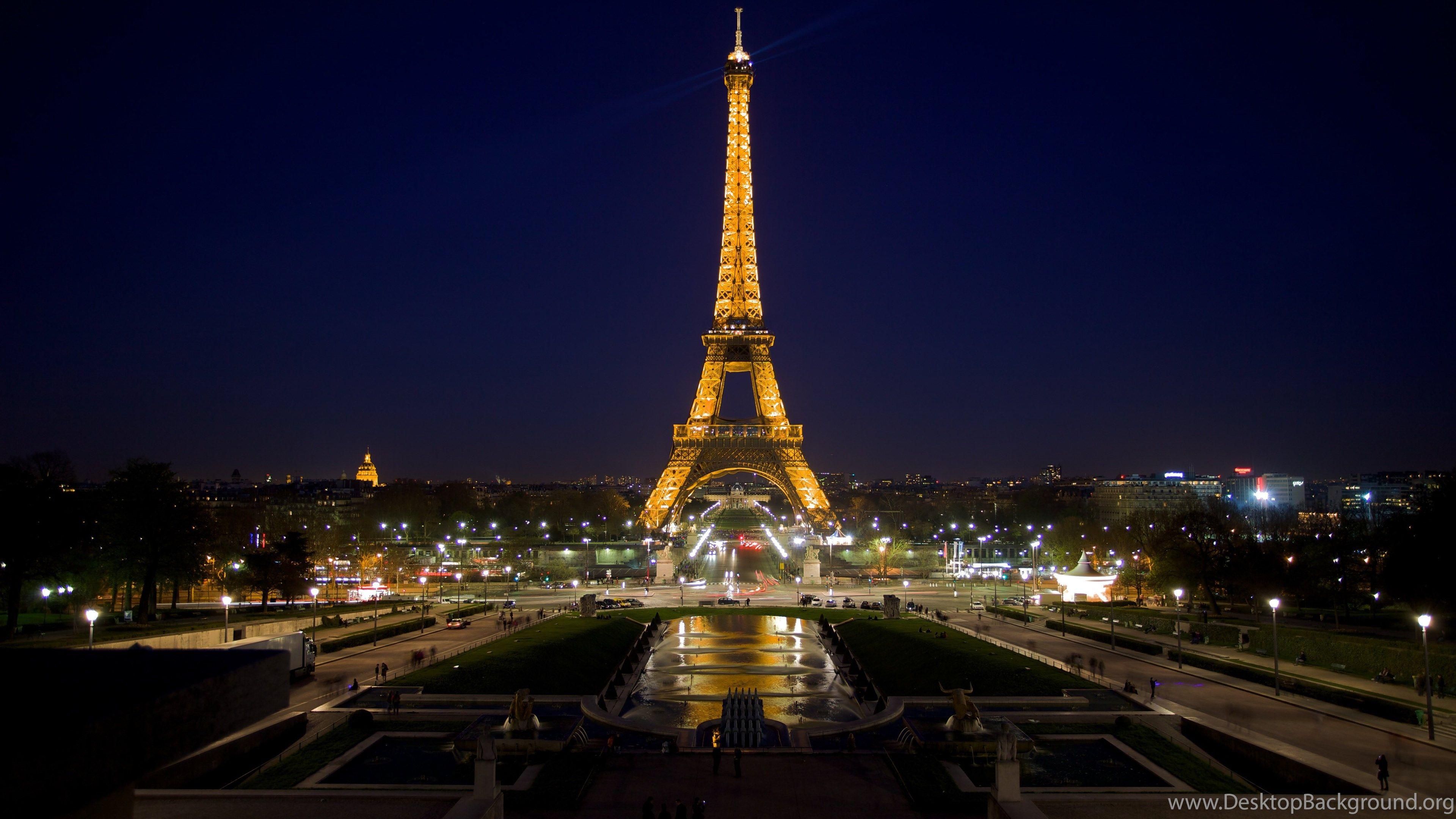 Eiffel Tower Wallpaper At Night Desktop Background