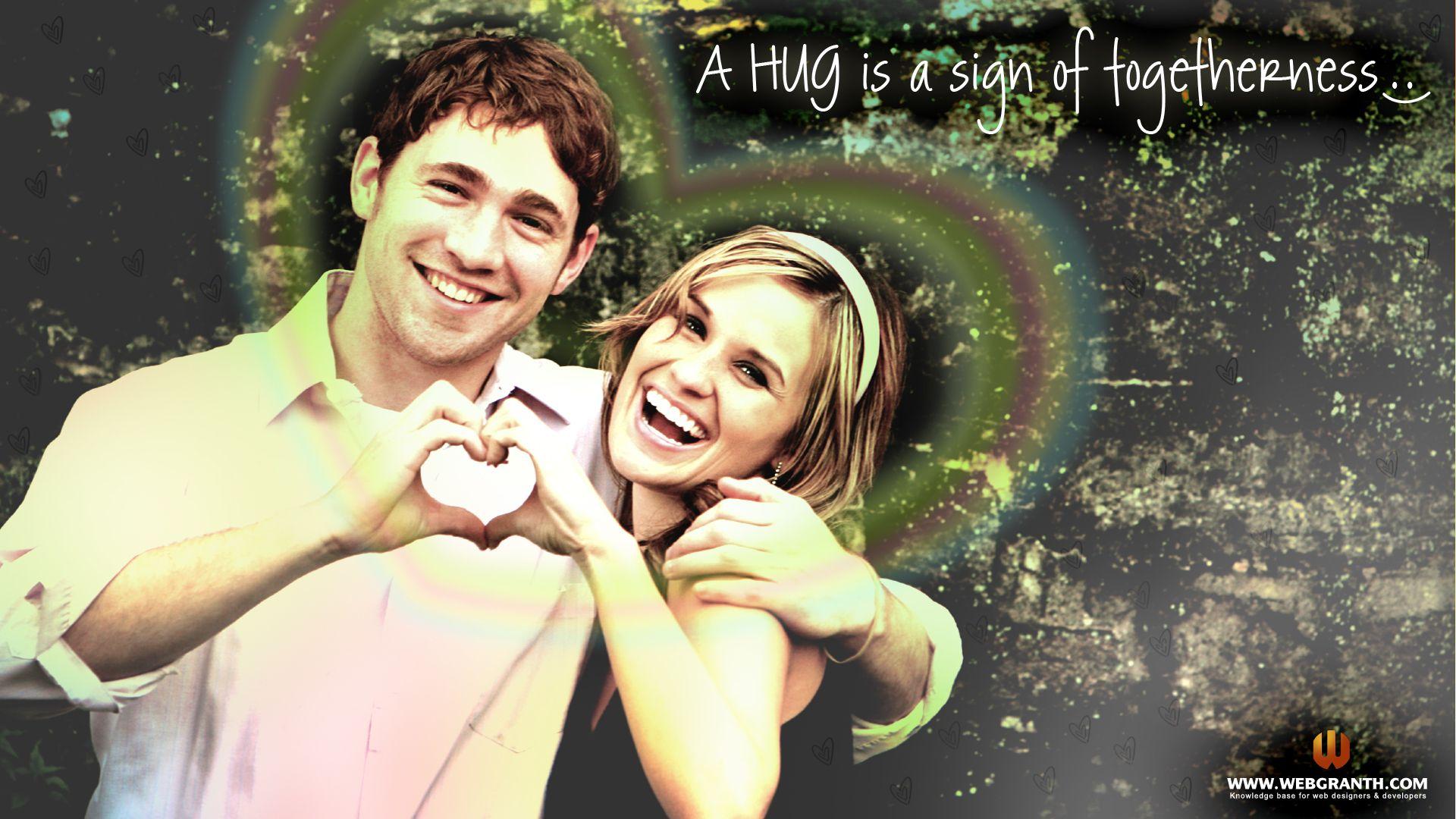 Hug Day Quotes Background Wallpaper 12652