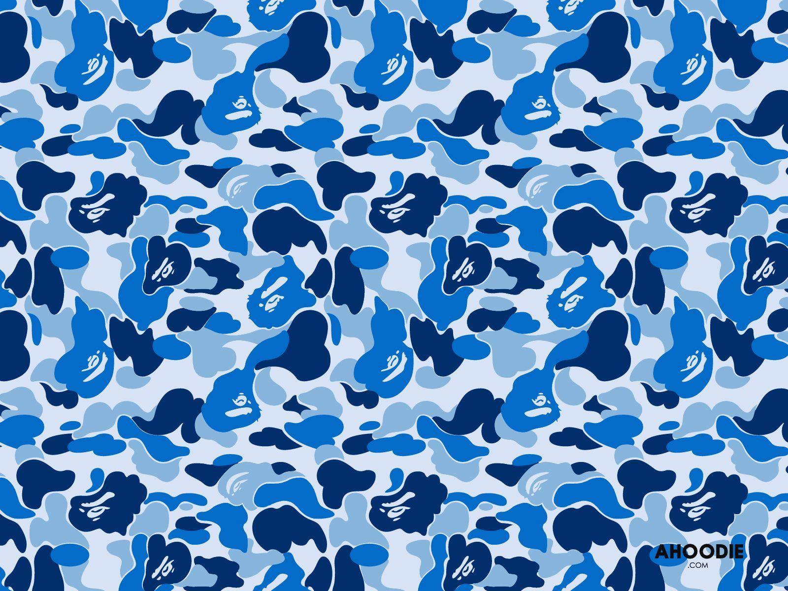 Blue Camouflage Wallpaper