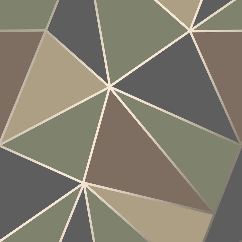 Apex Camouflage Green Geometric Wallpaper