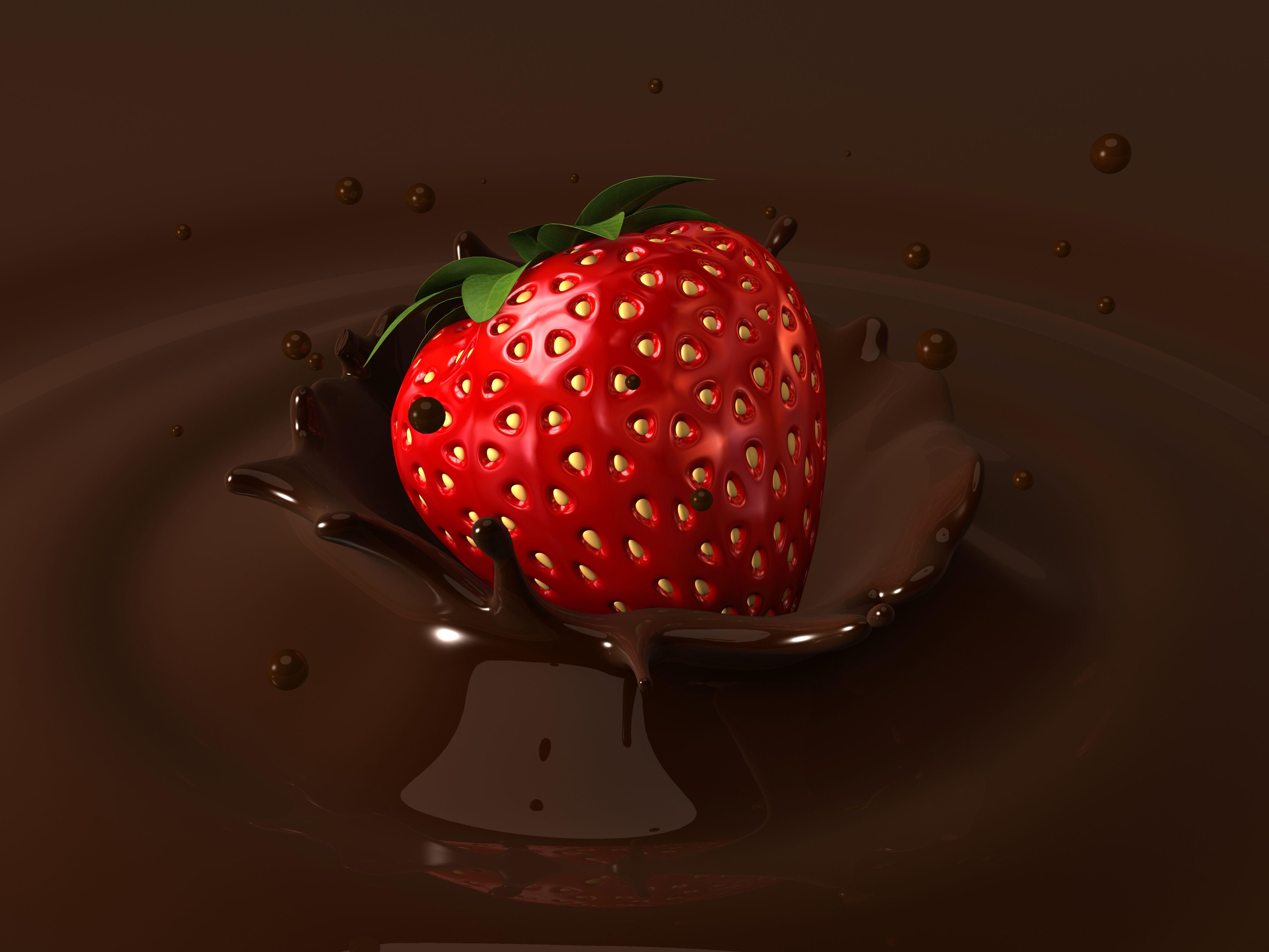 WallpaperD wallpaperD, strawberry, chocolate