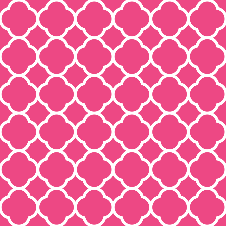 Hot Pink Quatrefoil wallpaper
